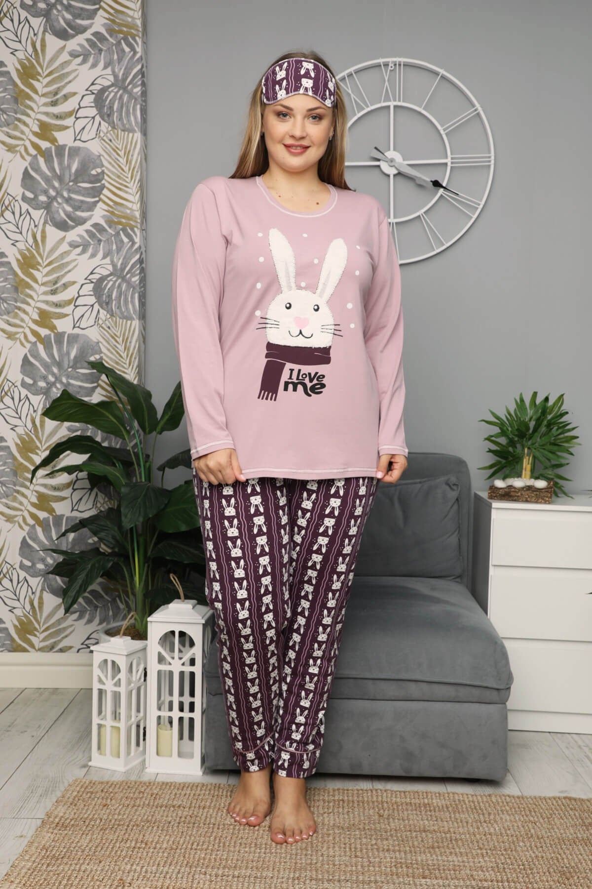 Kışlık Uzun Kol Battal Pijama Takımı