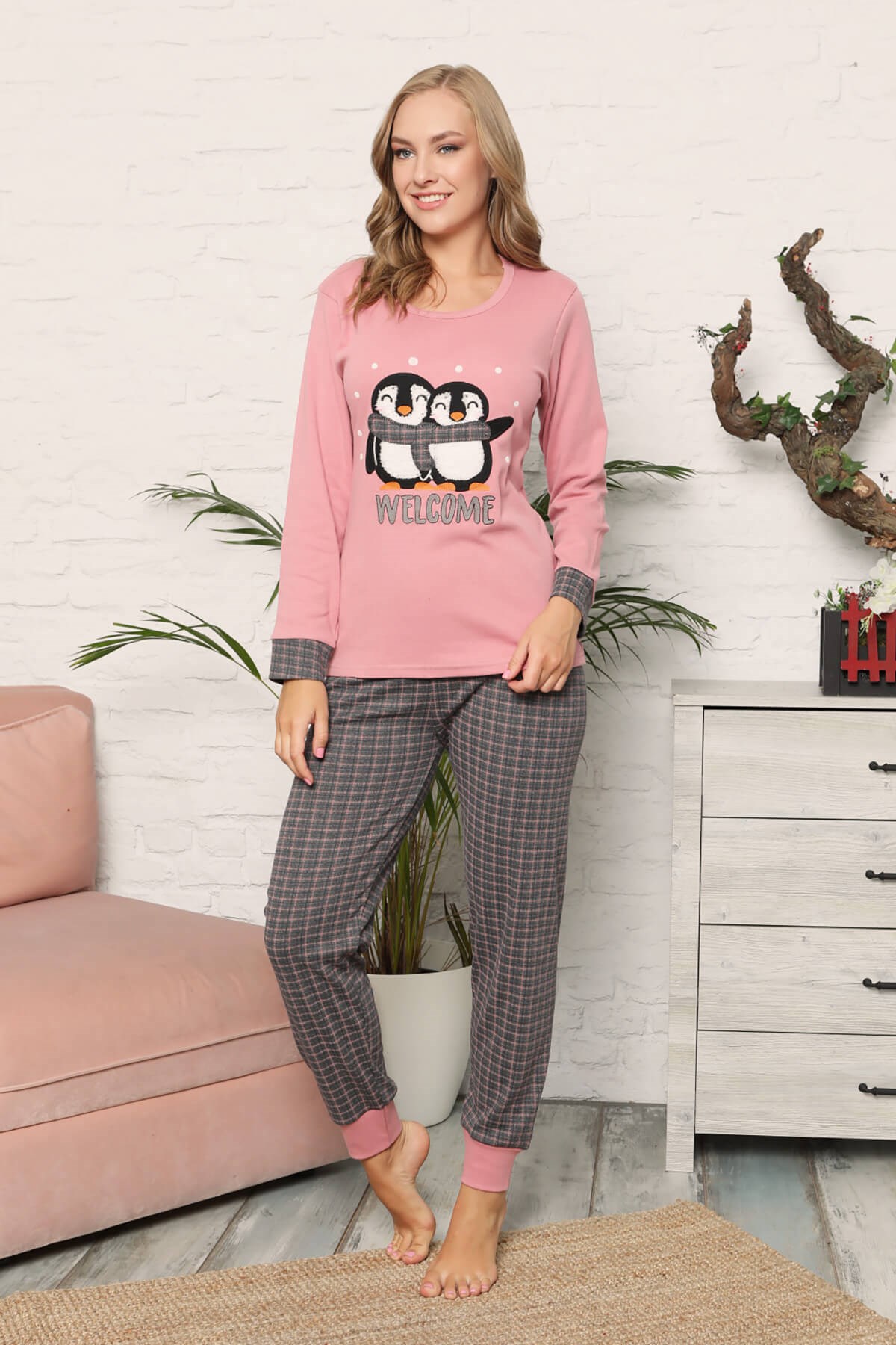 Kışlık Uzun Kol Pijama Takım
