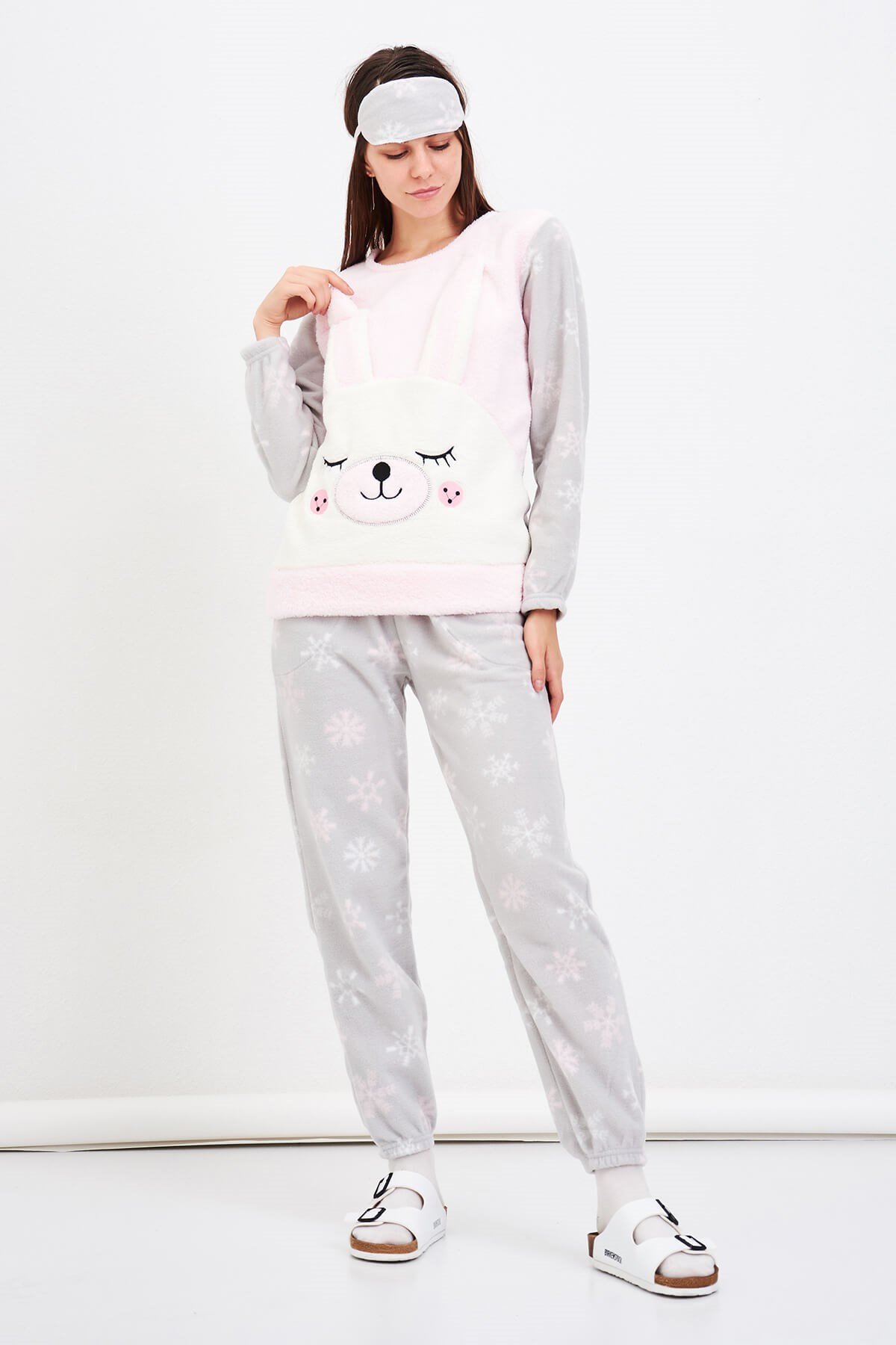 Kışlık Welsoft Pijama Takımı Pembe