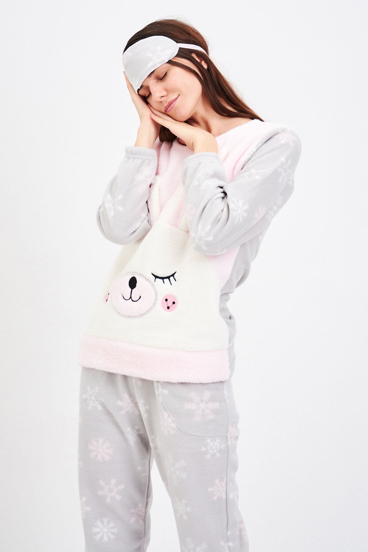 Kışlık Welsoft Pijama Takımı Pembe