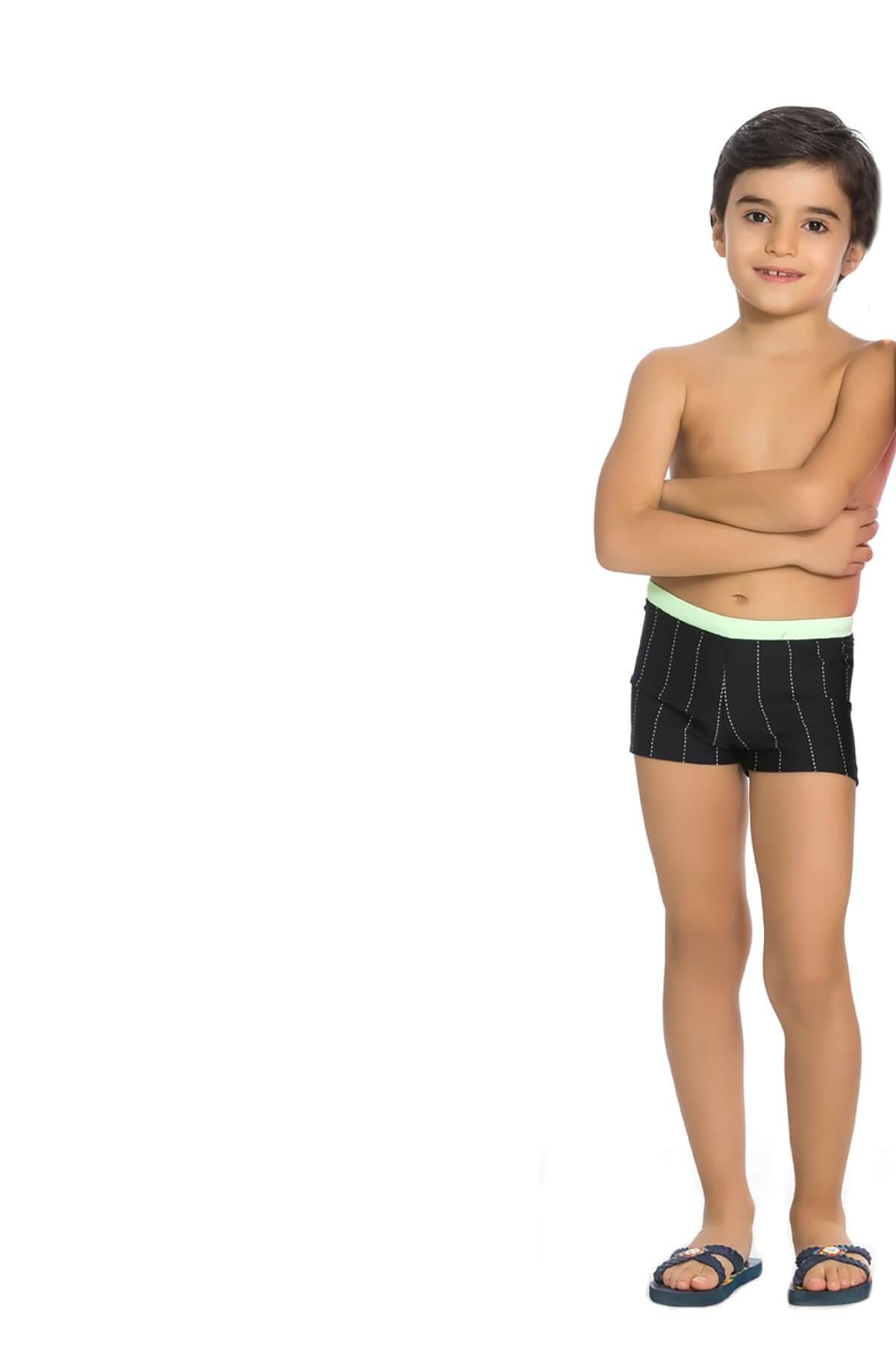 Likralı Erkek Çocuk Mayo Paçalı