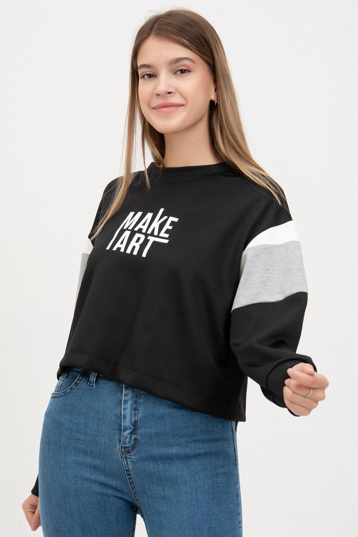 Make Art Baskılı Sweat