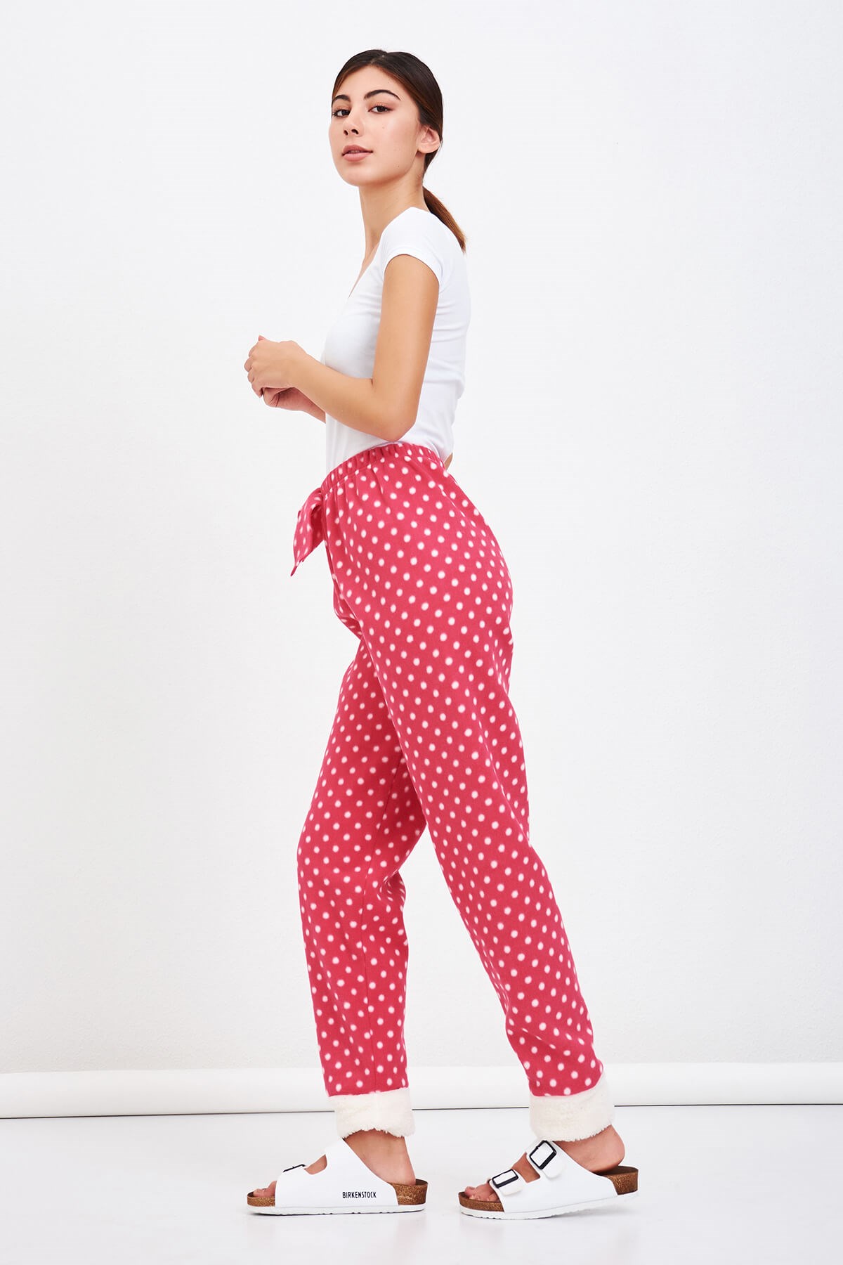 Peluşlu Polar Pijama Fuşya