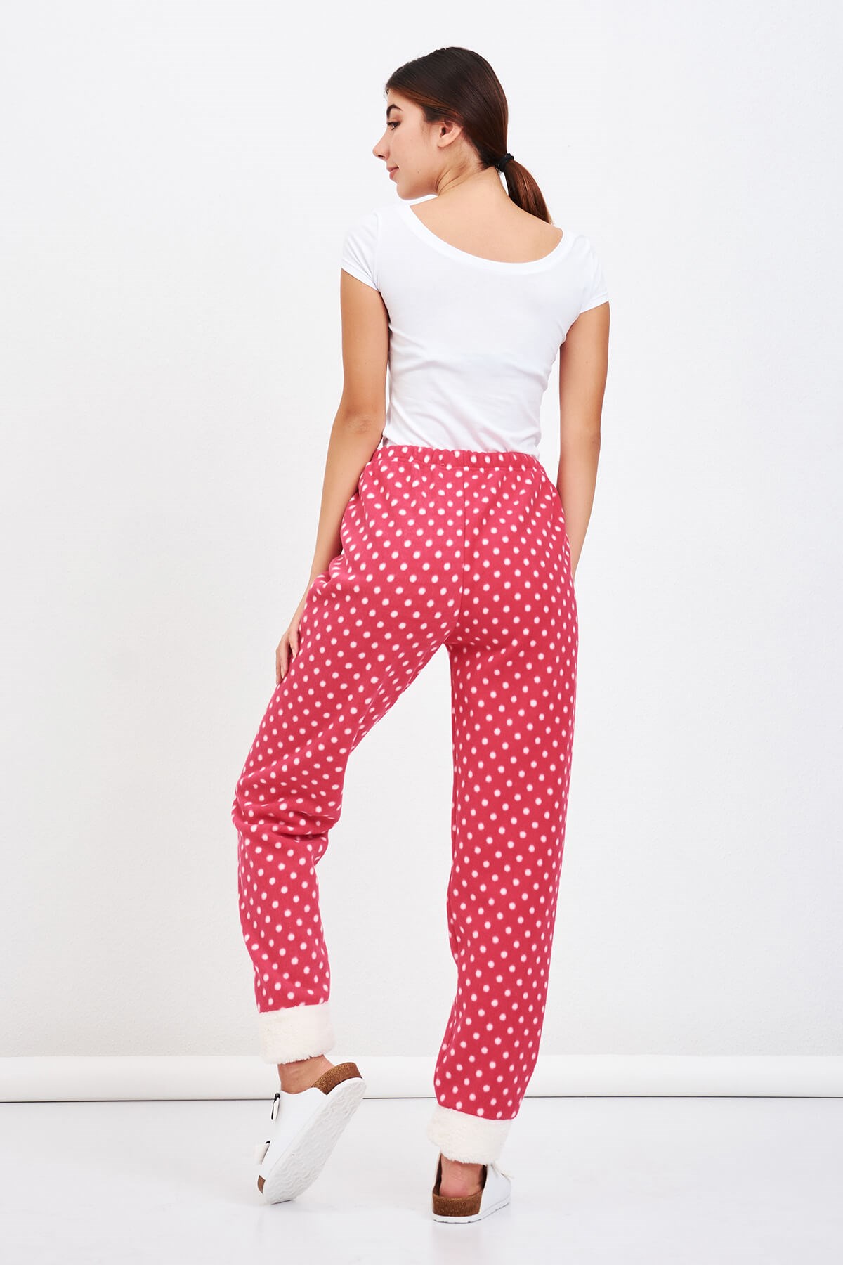Peluşlu Polar Pijama Fuşya