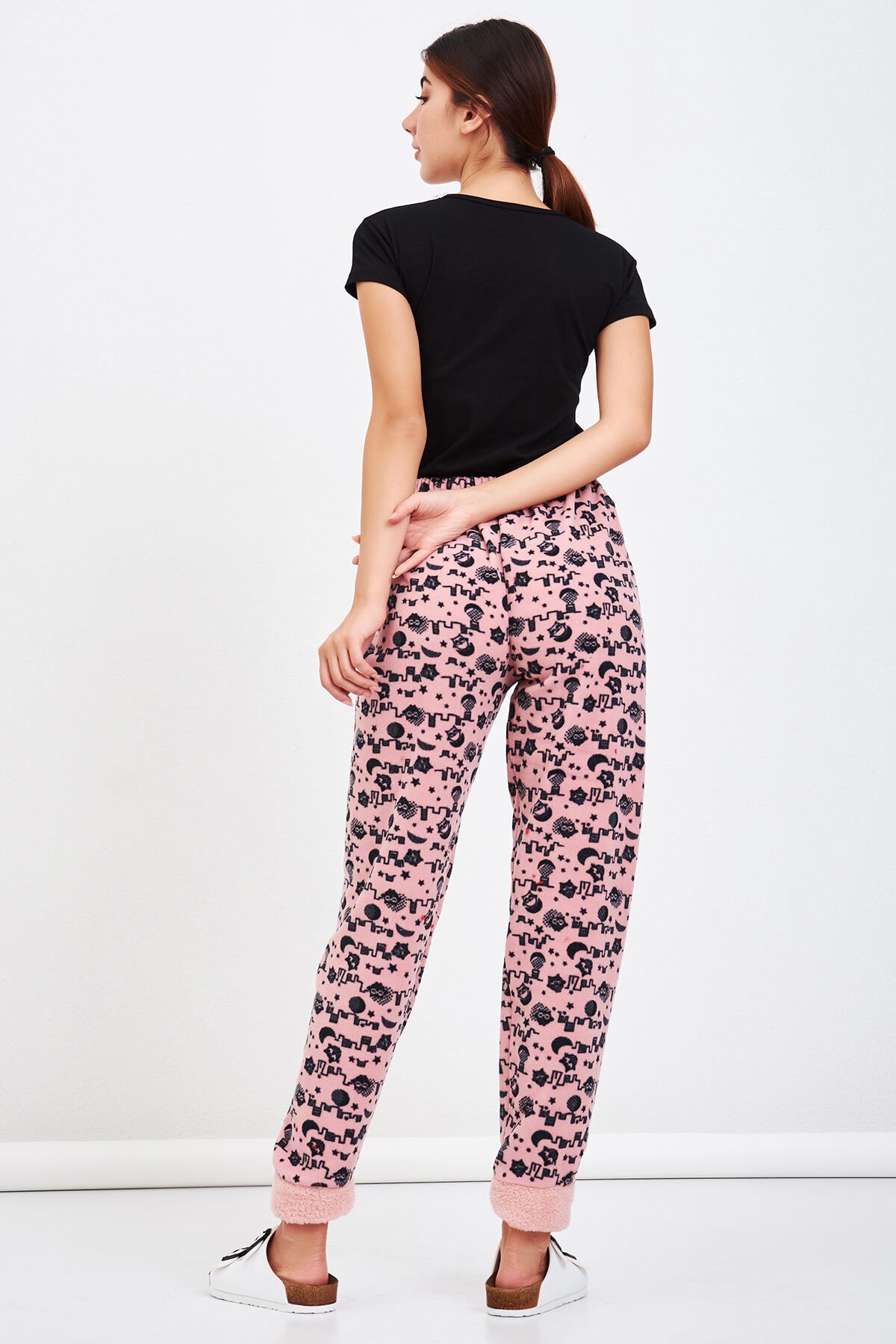 Peluşlu Polar Pijama Pembe