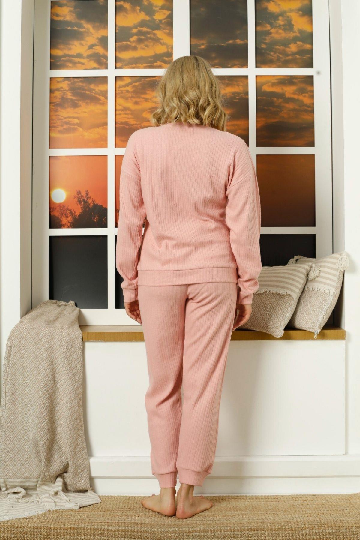 See The Good Kalın Fitilli Pijama Takımı Pembe