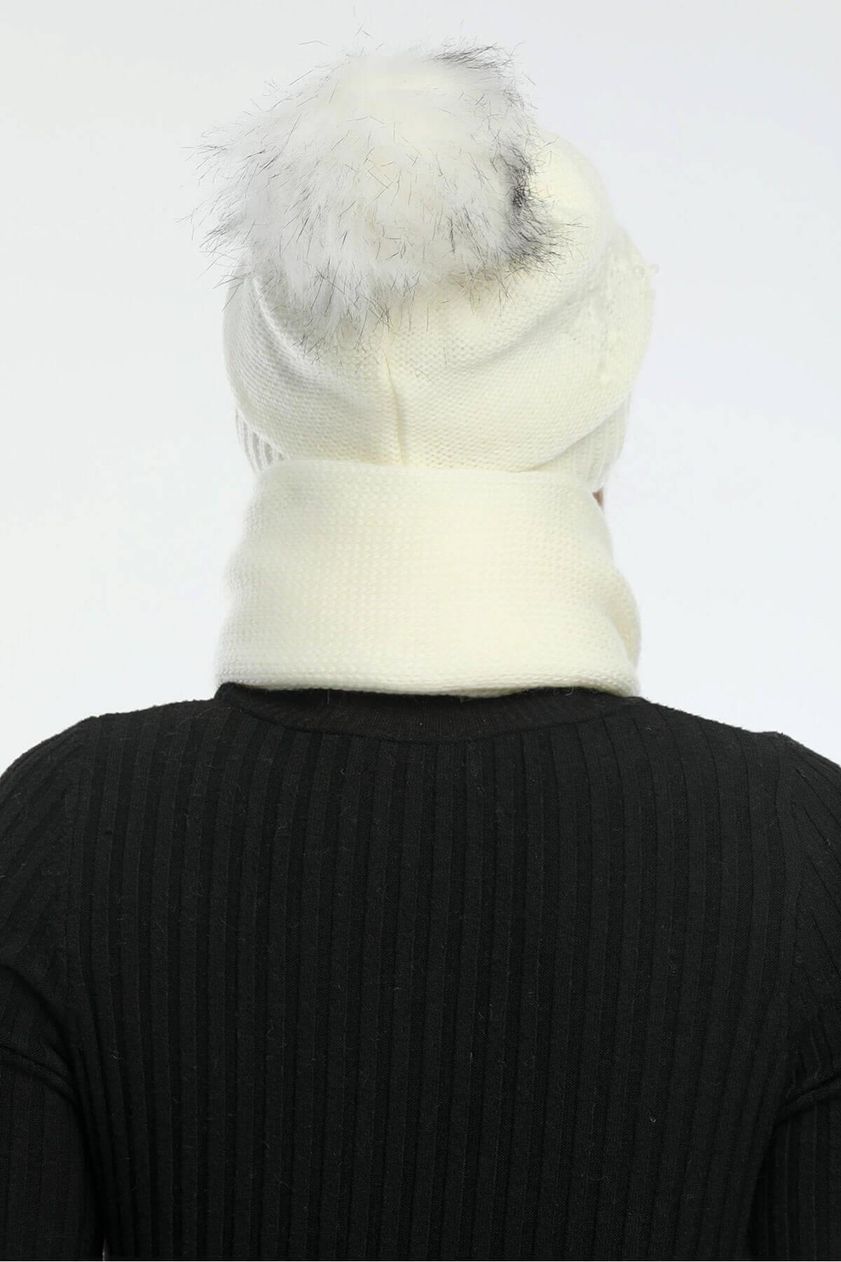 Super Soft Kadın Atkı Bere Eldiven Takımı