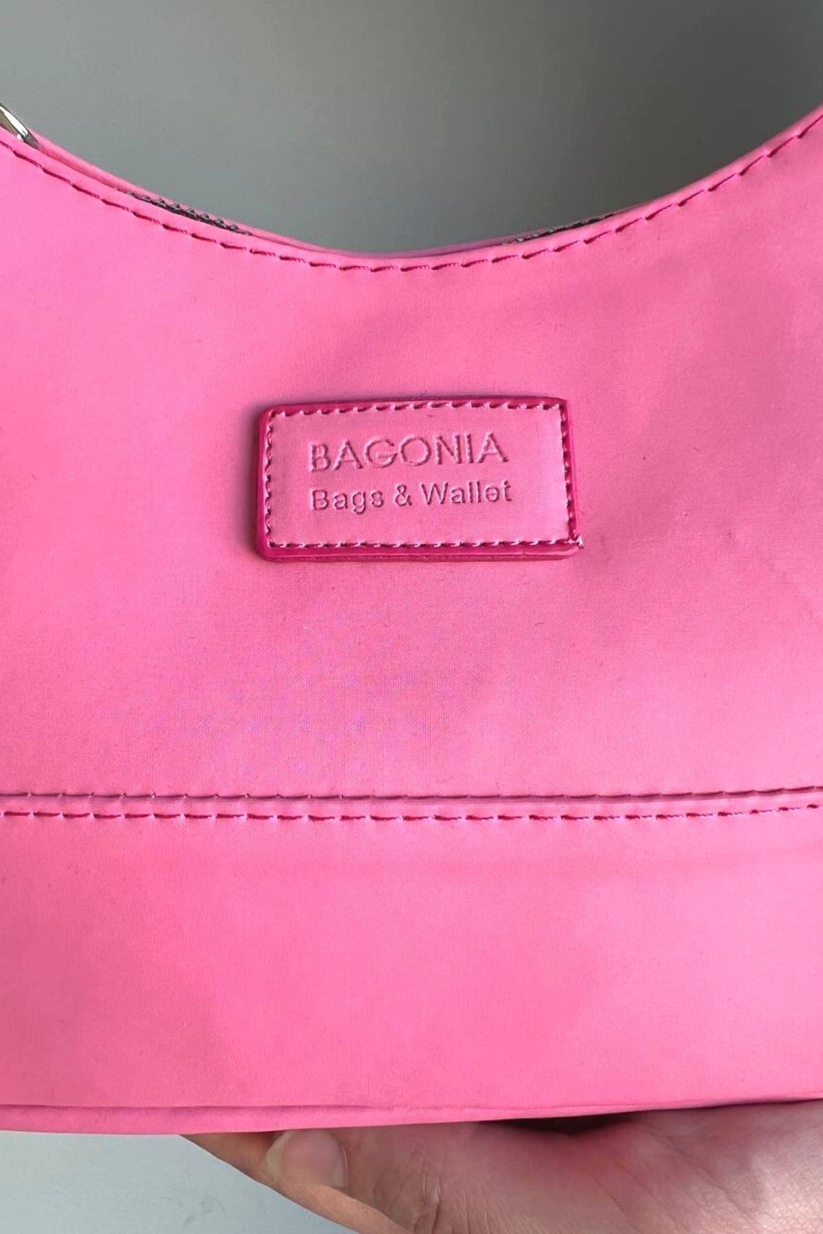 Tek Göz Baget Kol Çantası Pembe