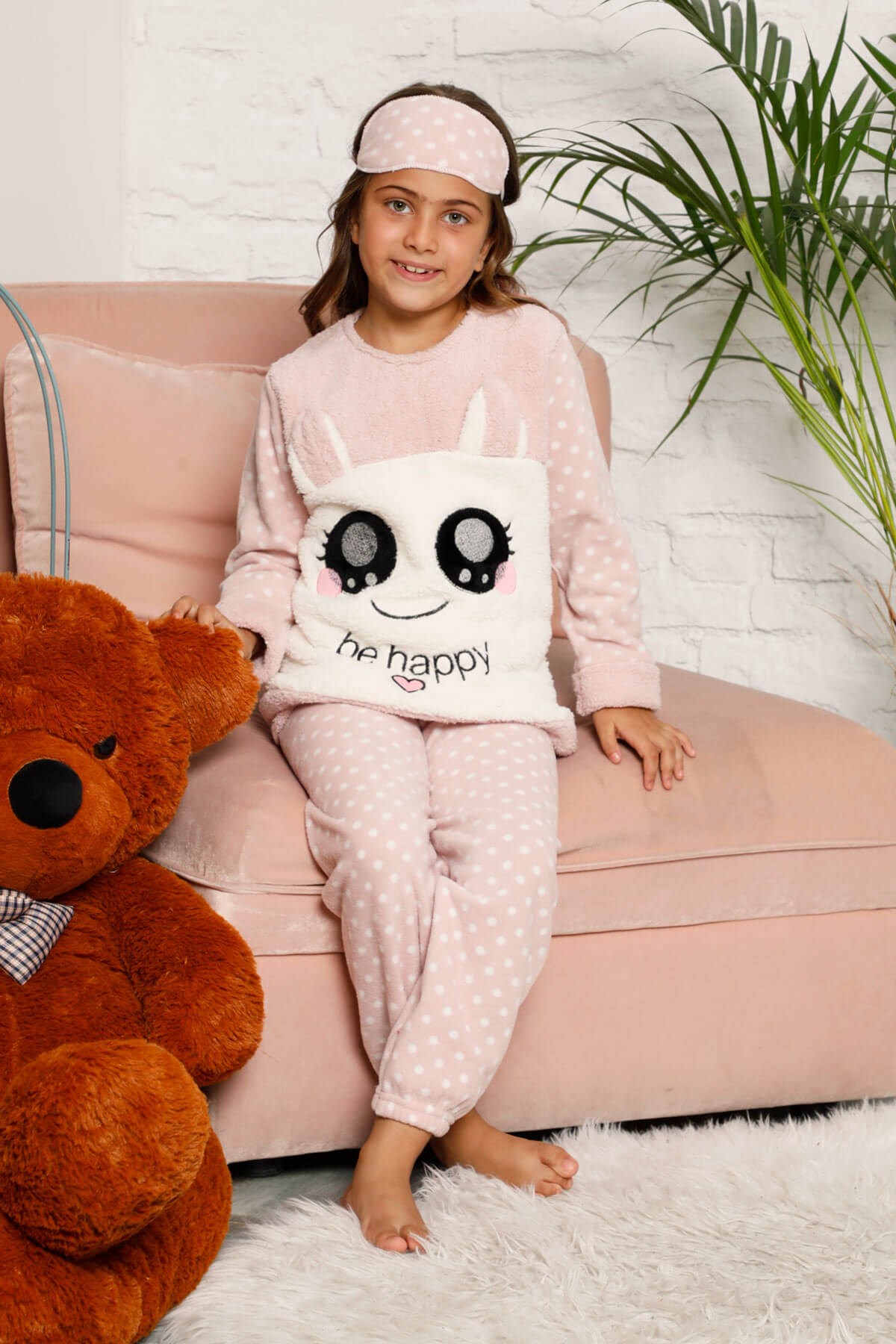 Welsoft Kışlık Kız Çocuk Pijama Takımı