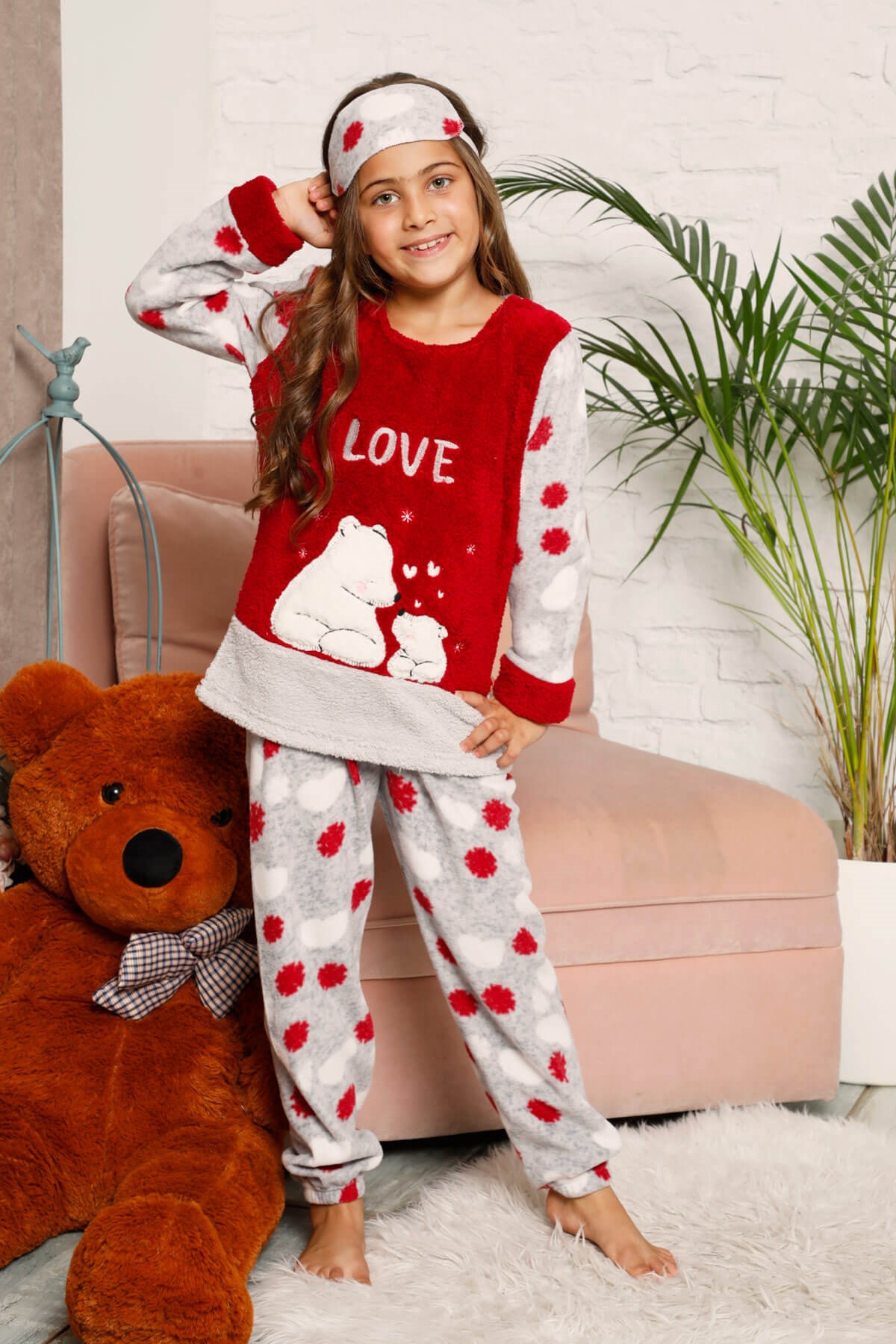 Welsoft Kışlık Kız Çocuk Pijama Takımı