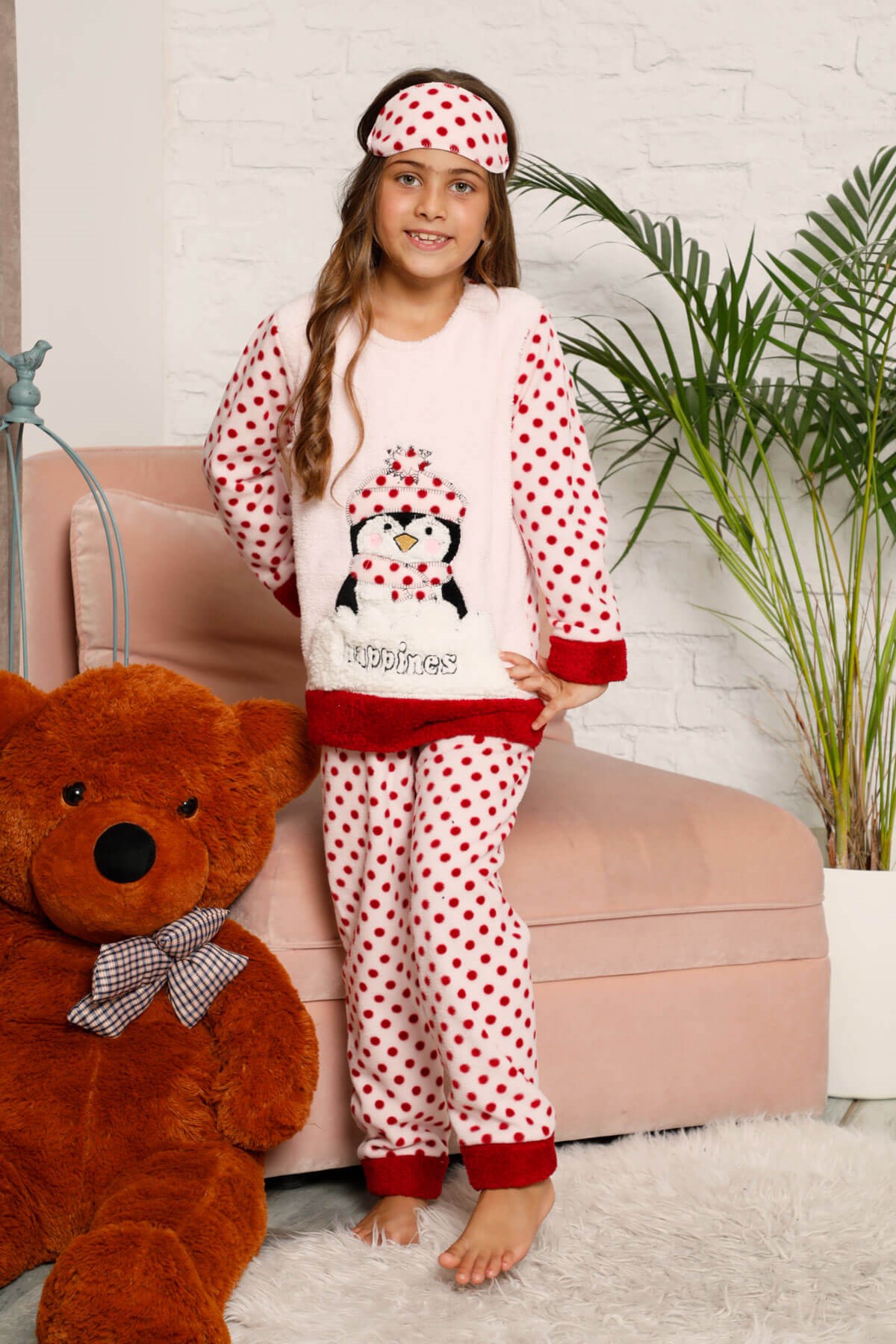 Welsoft Kışlık Kız Çocuk Pijama Takımı