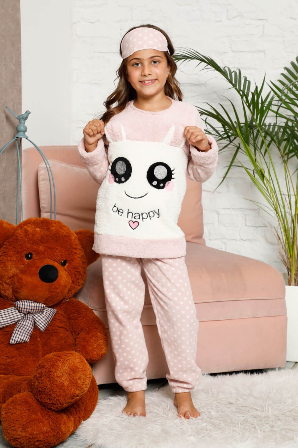Welsoft Kışlık Kız Çocuk Pijama Takımı