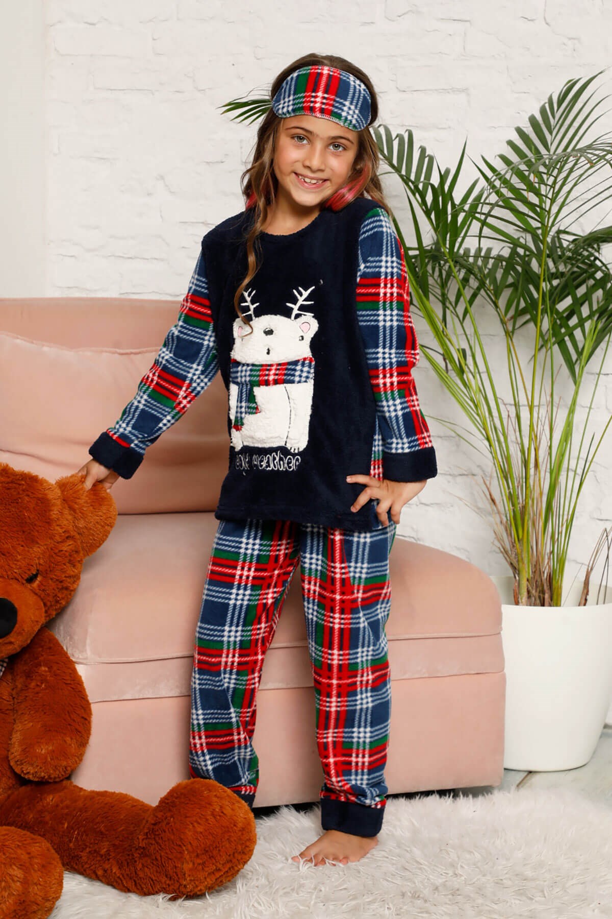 Welsoft Kışlık Kız Çocuk Pijama Takımı