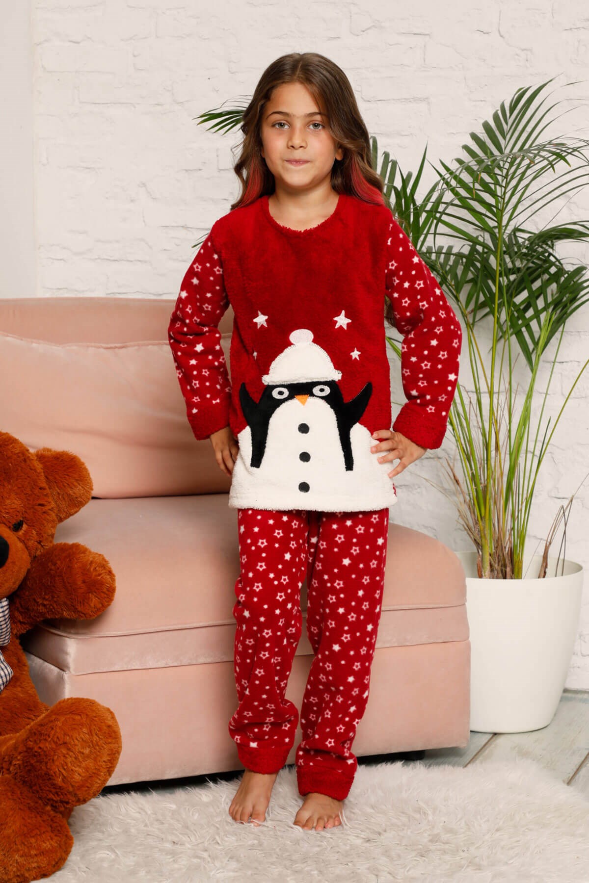 Welsoft Kışlık Kız Çocuk Pijama Takımı