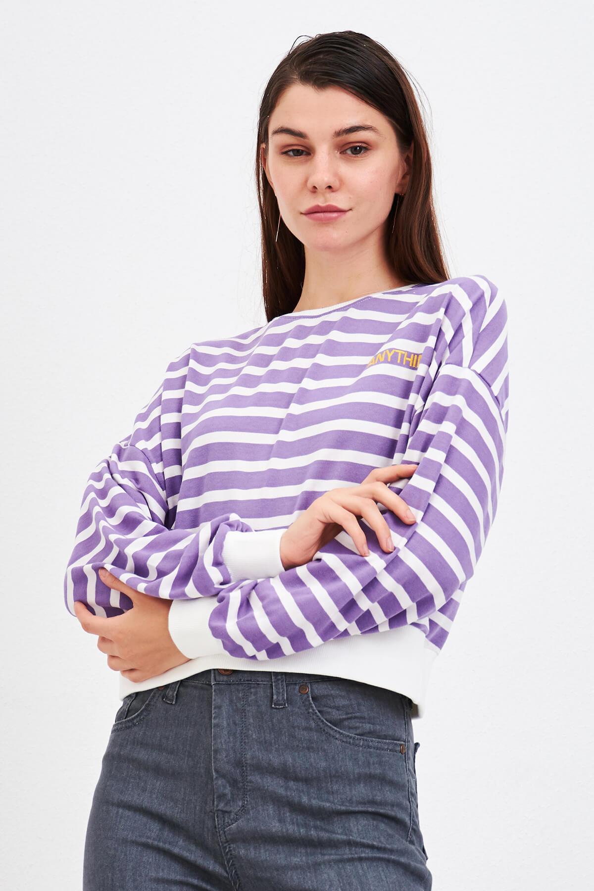 Yarasa Kol Sweat Lila