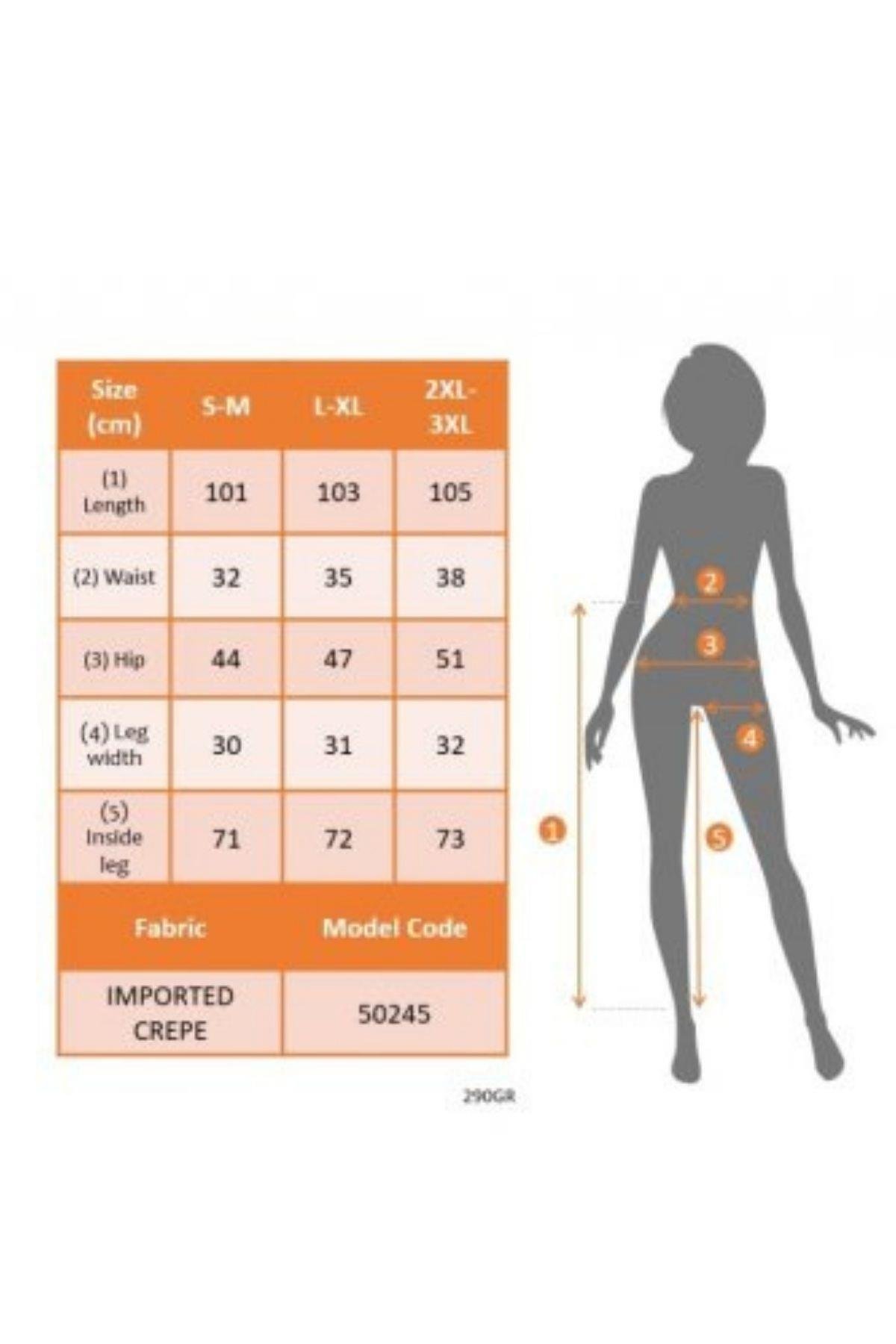 Zincir Detay İthal Krep Pantolon Saks