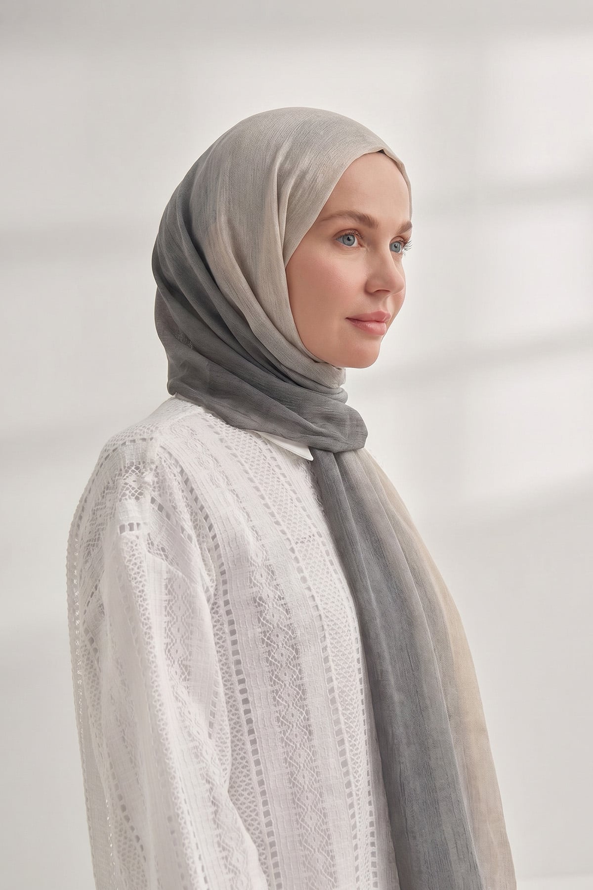  PURE COMFORT VİSKOZ ŞAL - FÜME-BEJ