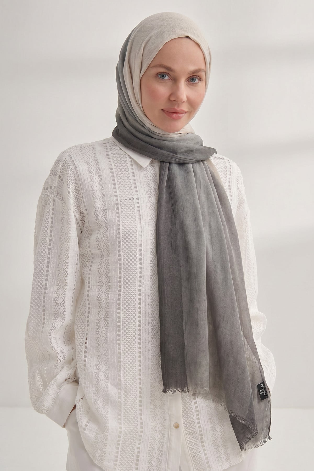  PURE COMFORT VİSKOZ ŞAL - FÜME-BEJ