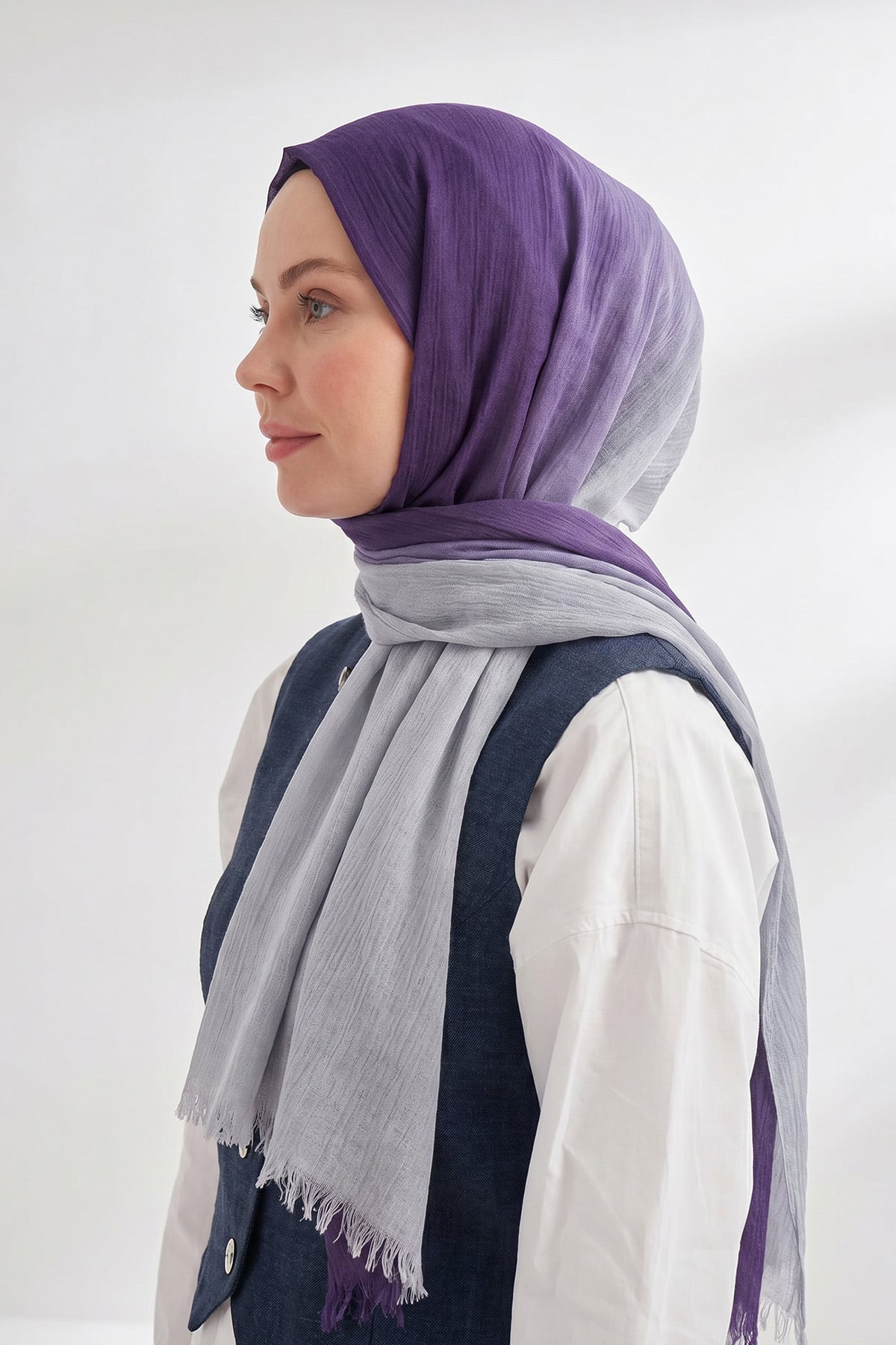  PURE COMFORT VİSKOZ ŞAL - GÜMÜŞ-MOR