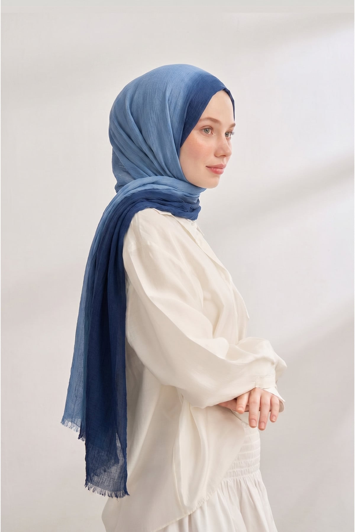  PURE COMFORT VİSKOZ ŞAL - KOT MAVİSİ-LACİVERT