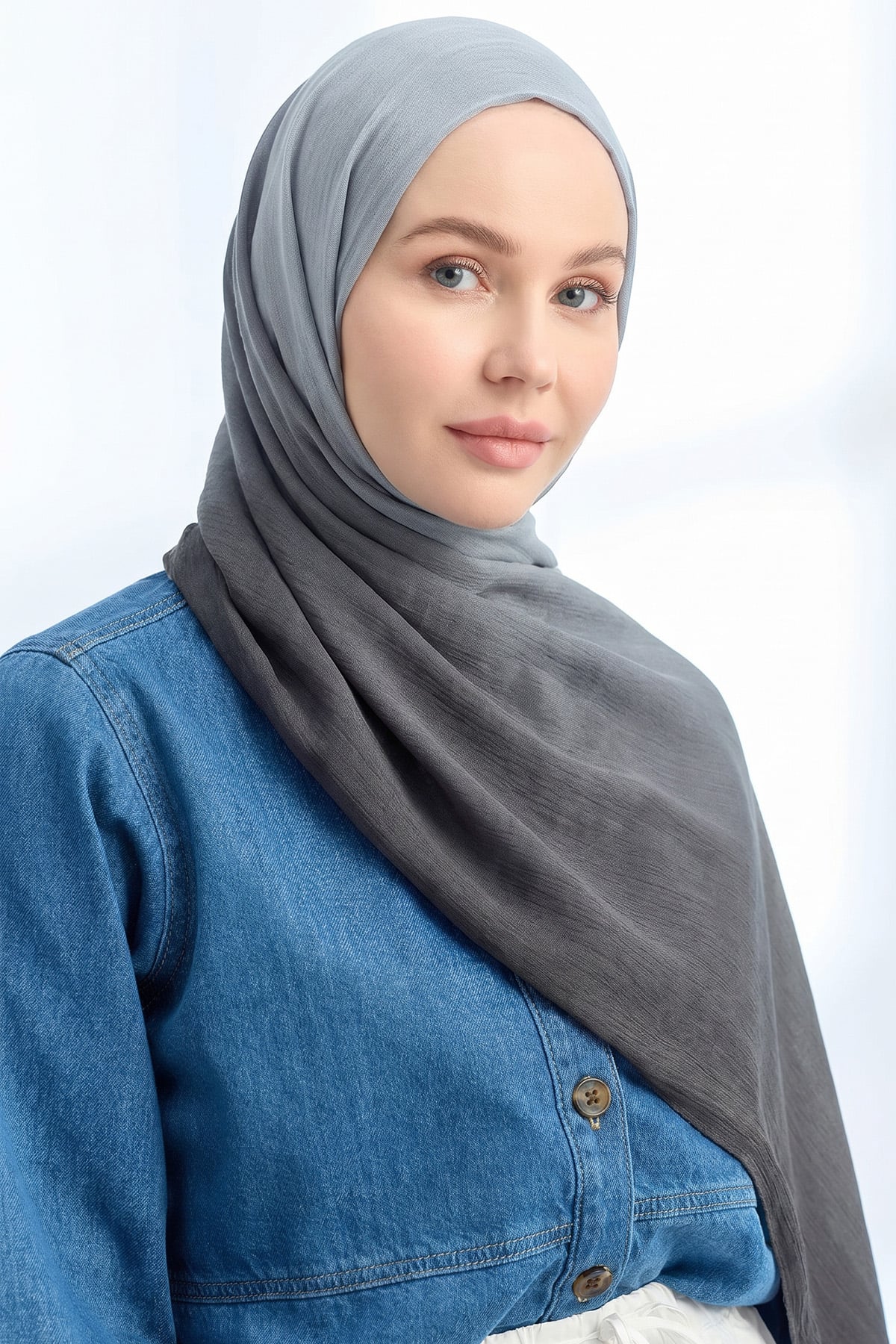  PURE COMFORT VİSKOZ ŞAL - KOYU FÜME-GRİ