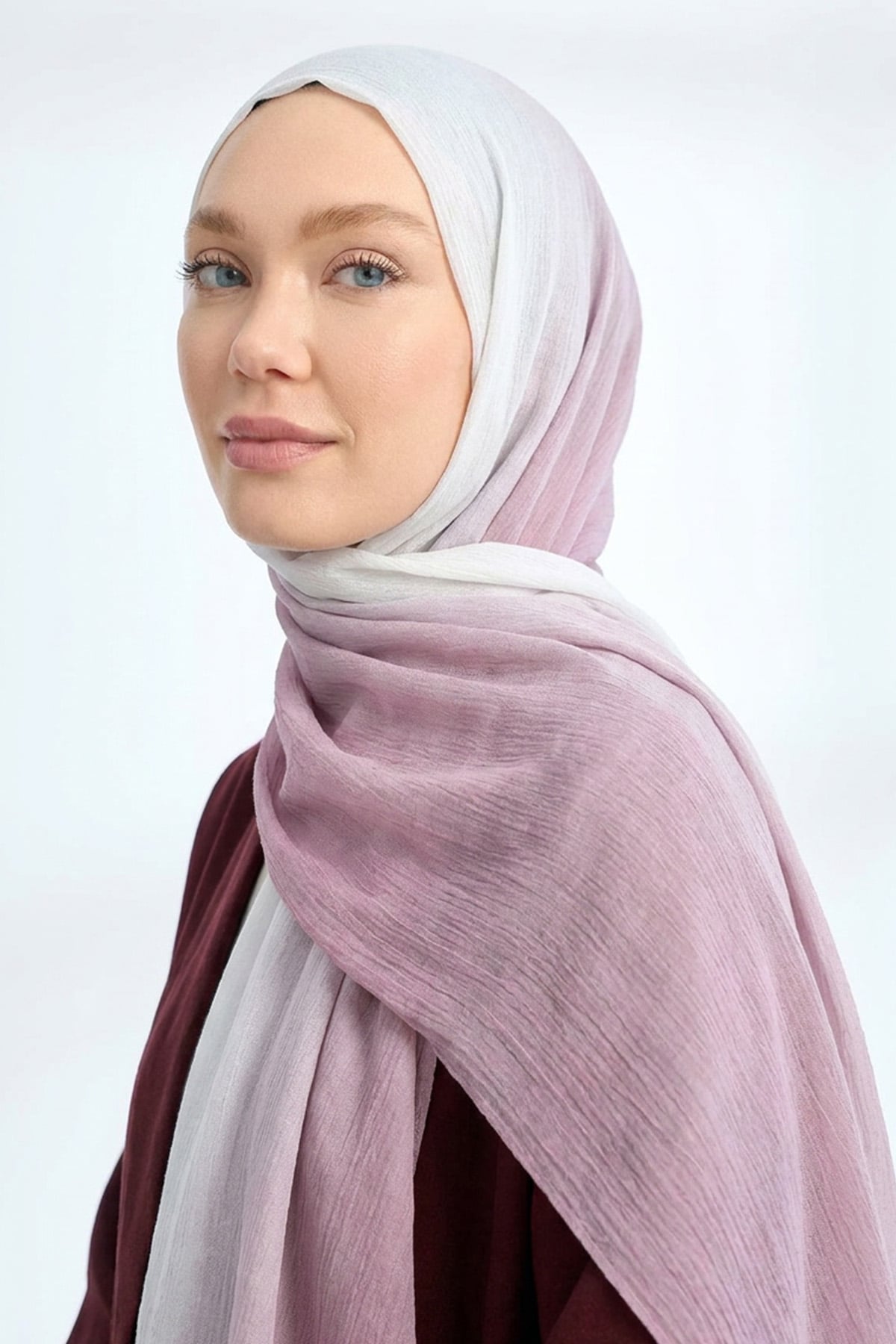  PURE COMFORT VİSKOZ ŞAL - KOYU PUDRA-TAŞ