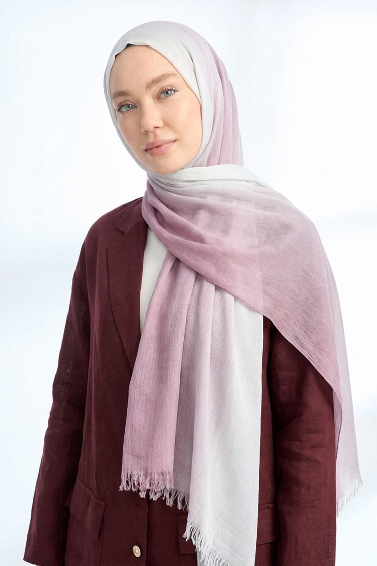  PURE COMFORT VİSKOZ ŞAL - KOYU PUDRA-TAŞ