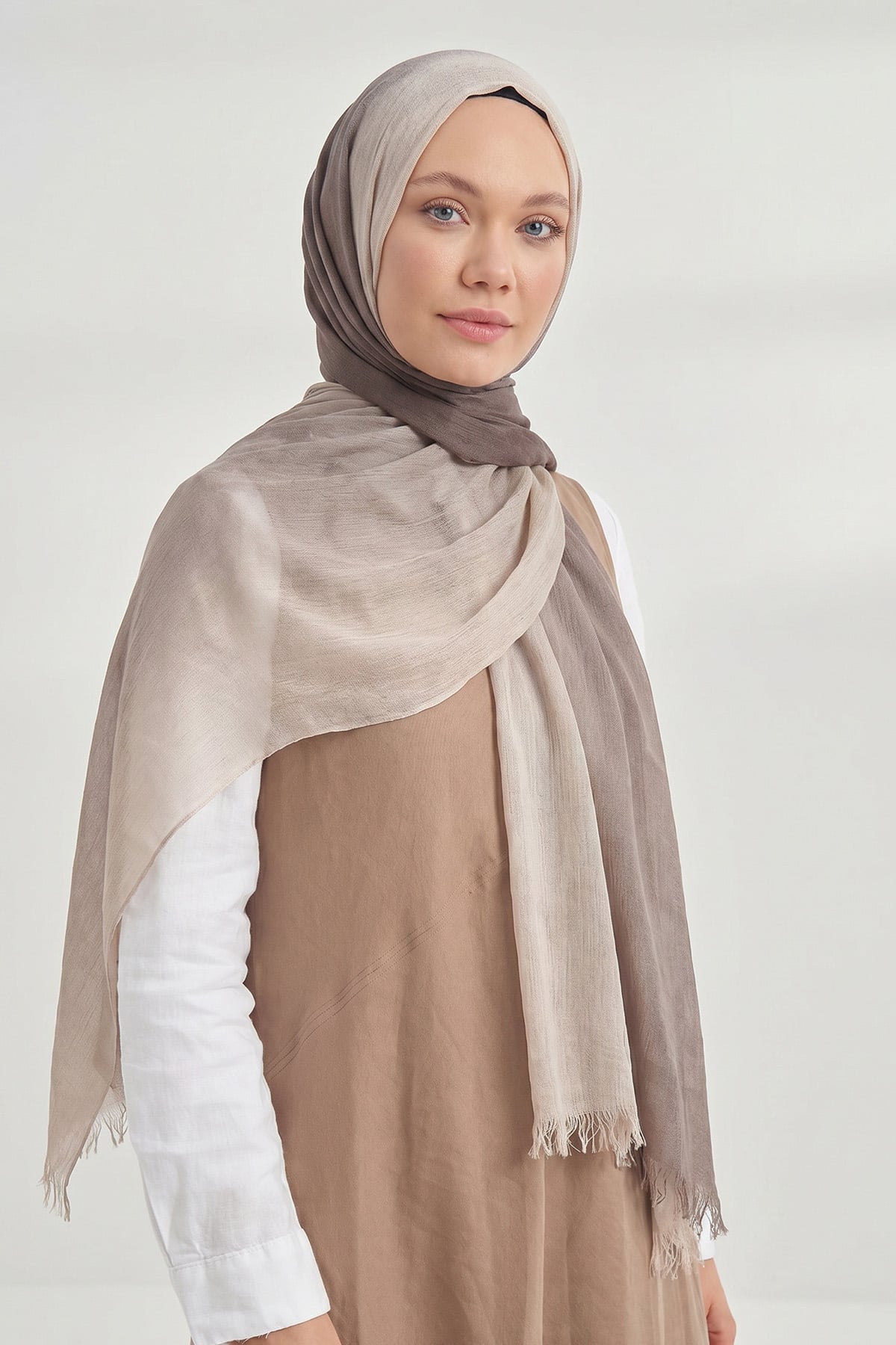  PURE COMFORT VİSKOZ ŞAL - KOYU VİZON-VİZON