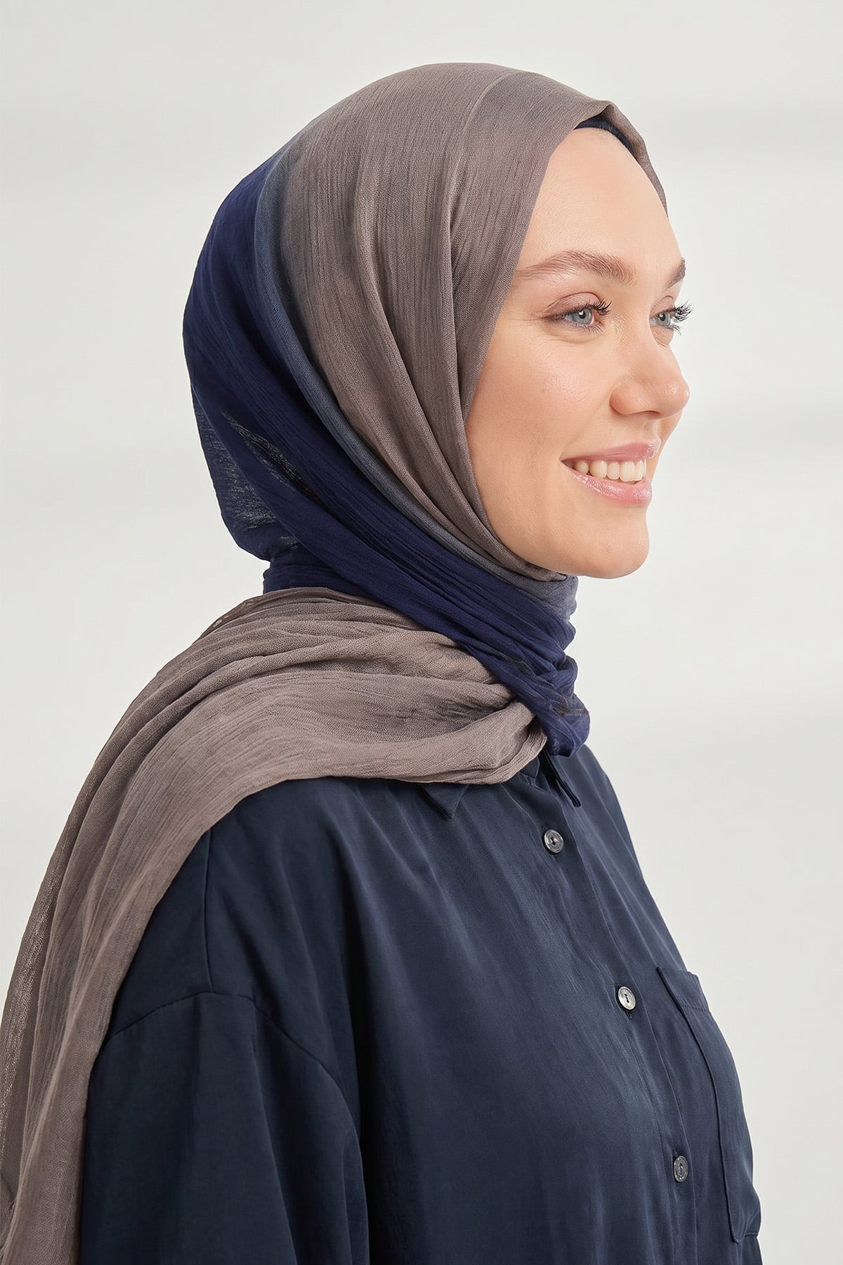  PURE COMFORT VİSKOZ ŞAL - LACİVERT-VİZON