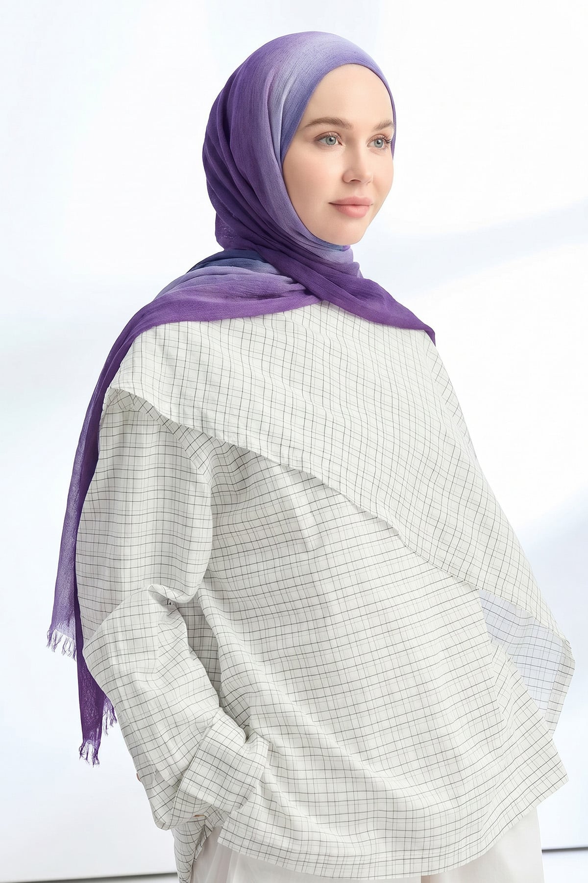  PURE COMFORT VİSKOZ ŞAL - MÜRDÜM-LİLA