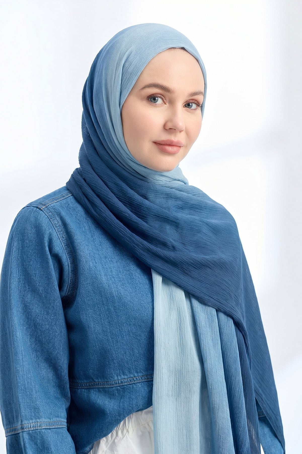  PURE COMFORT VİSKOZ ŞAL - PETROL-MENTOL
