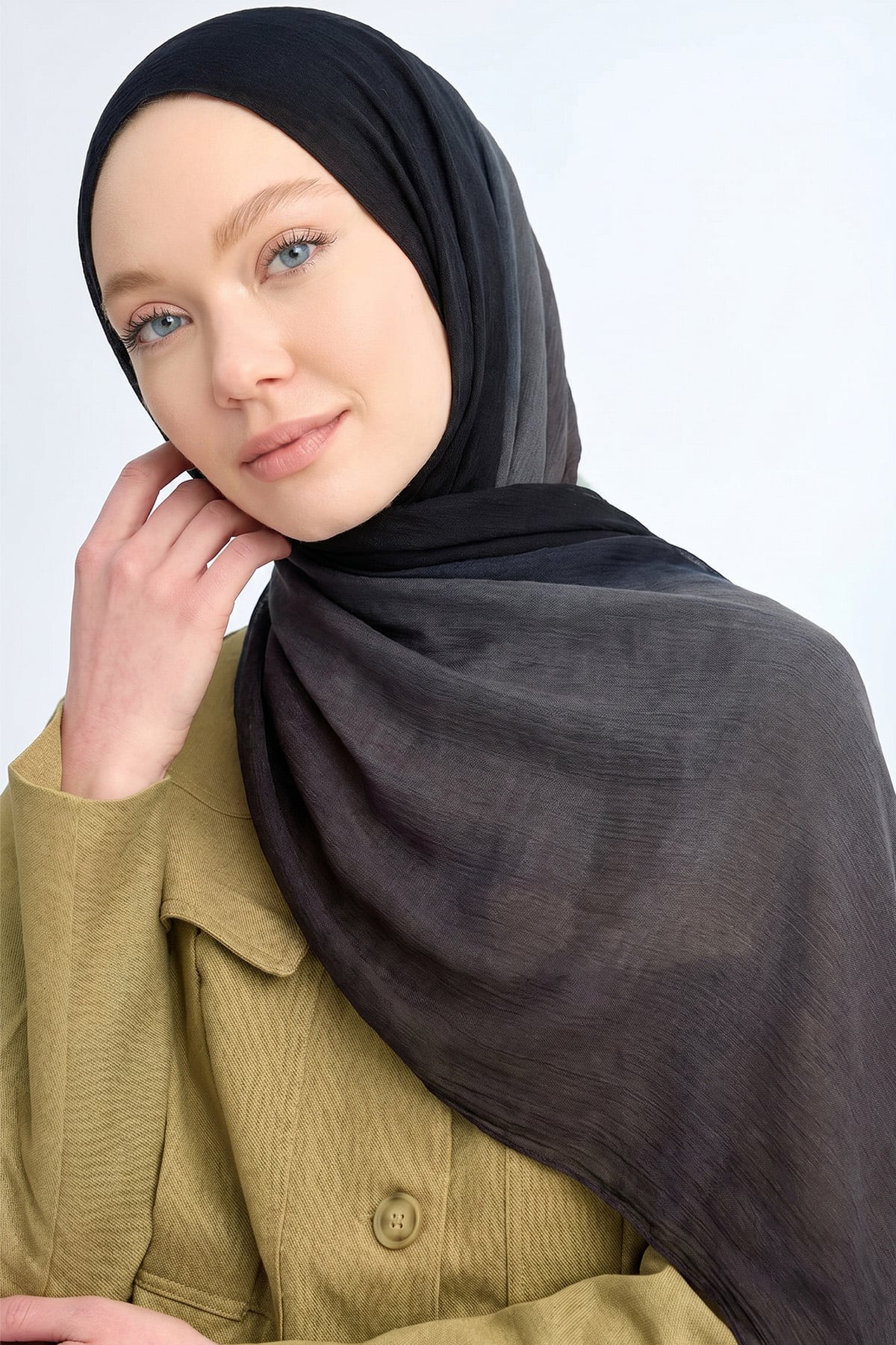  PURE COMFORT VİSKOZ ŞAL - SİYAH-ACI KAHVE