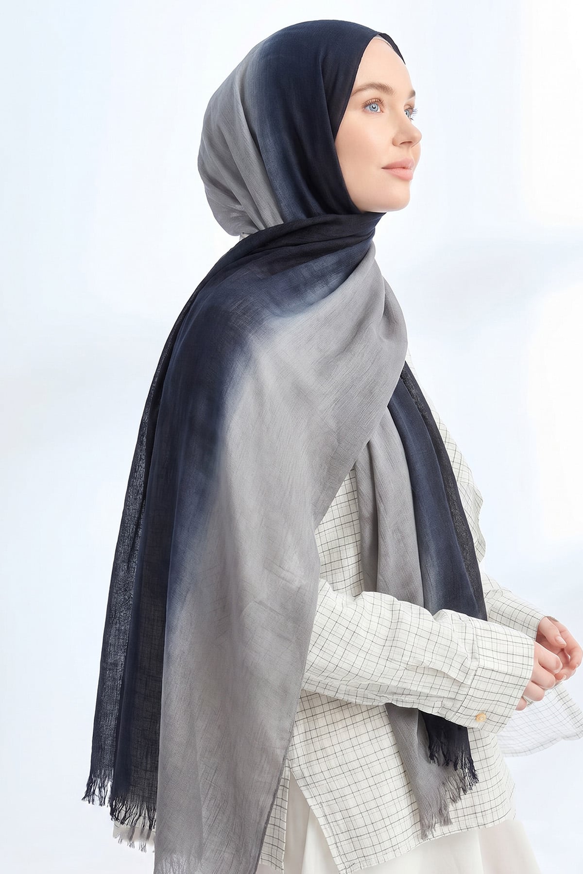  PURE COMFORT VİSKOZ ŞAL - SİYAH-FÜME