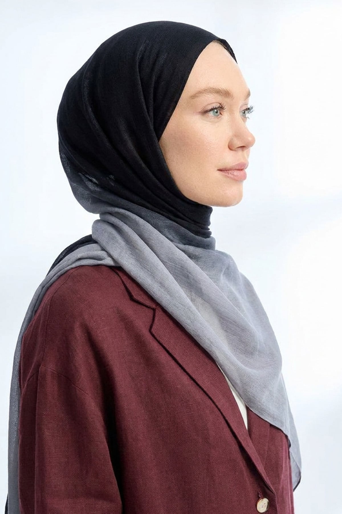  PURE COMFORT VİSKOZ ŞAL - SİYAH - GRİ