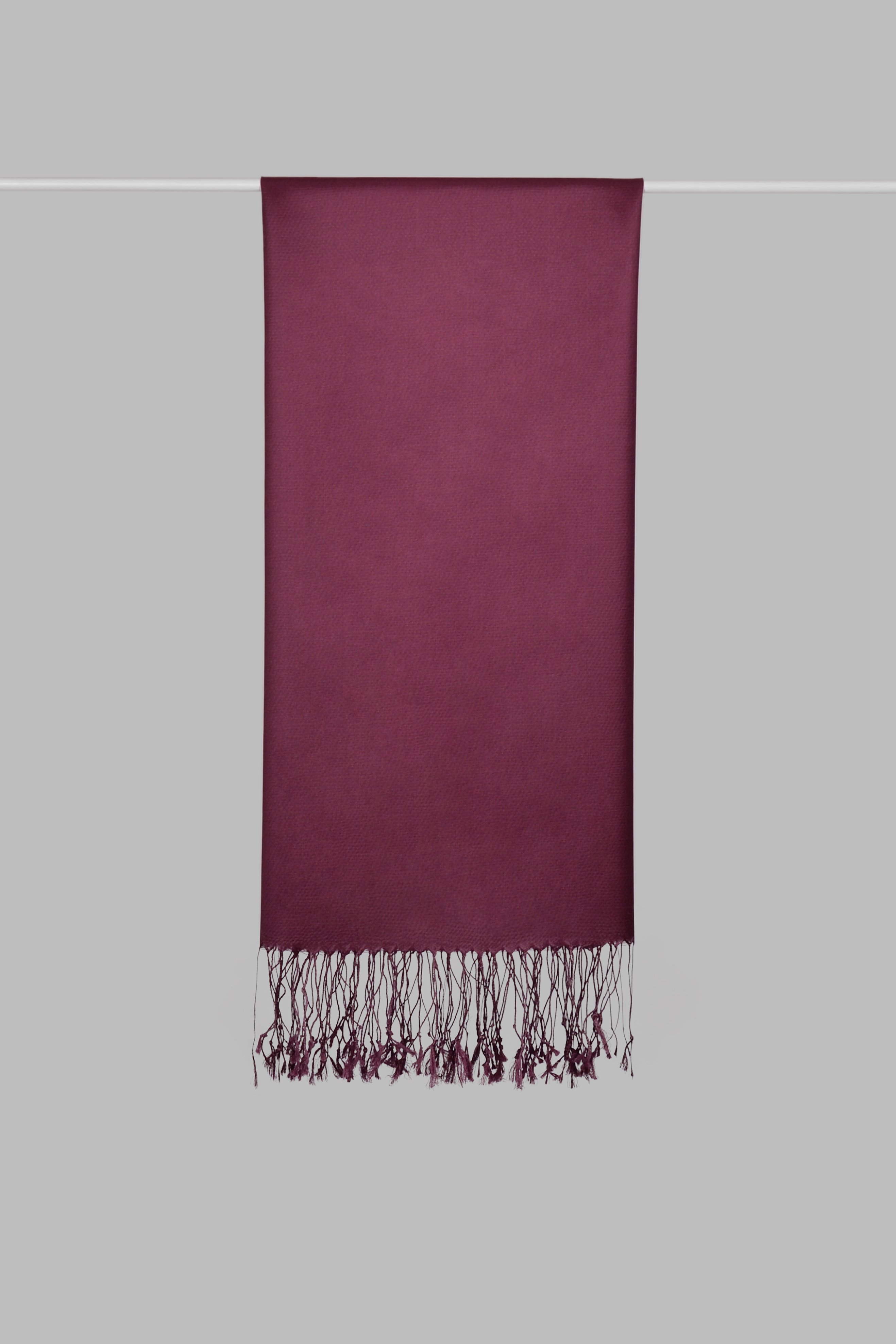 %100 İPEK ŞAL - BORDO