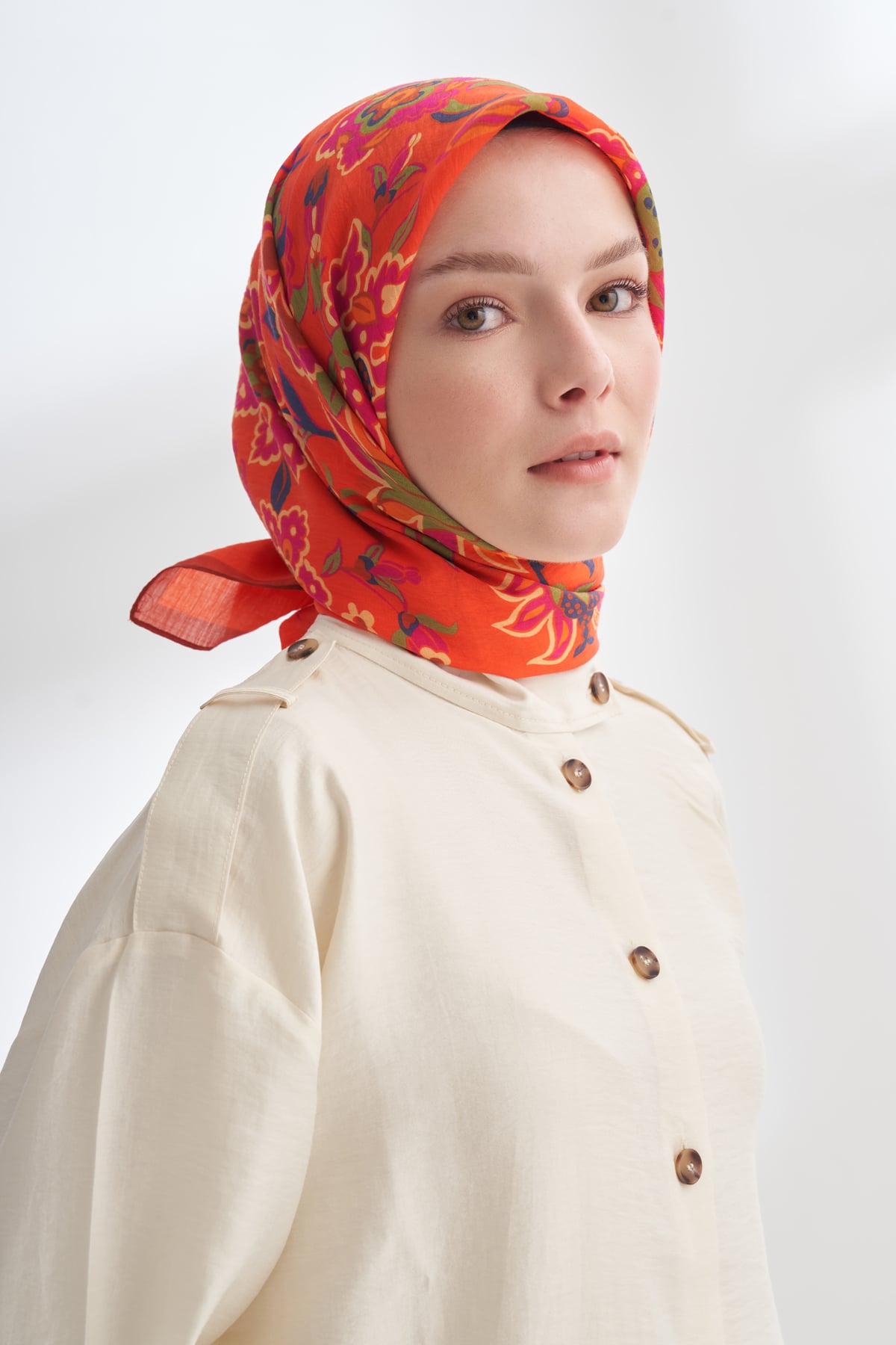 ANATOLIAN BLOOM DESEN THE TENCEL EDIT EŞARP - ORANGE