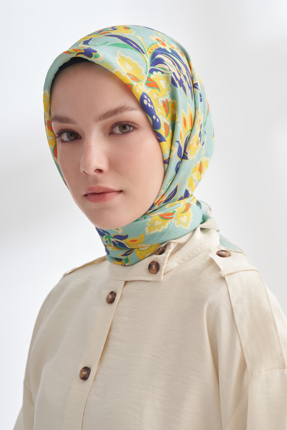 ANATOLIAN BLOOM DESEN THE TENCEL EDIT EŞARP - MİNT YEŞİLİ