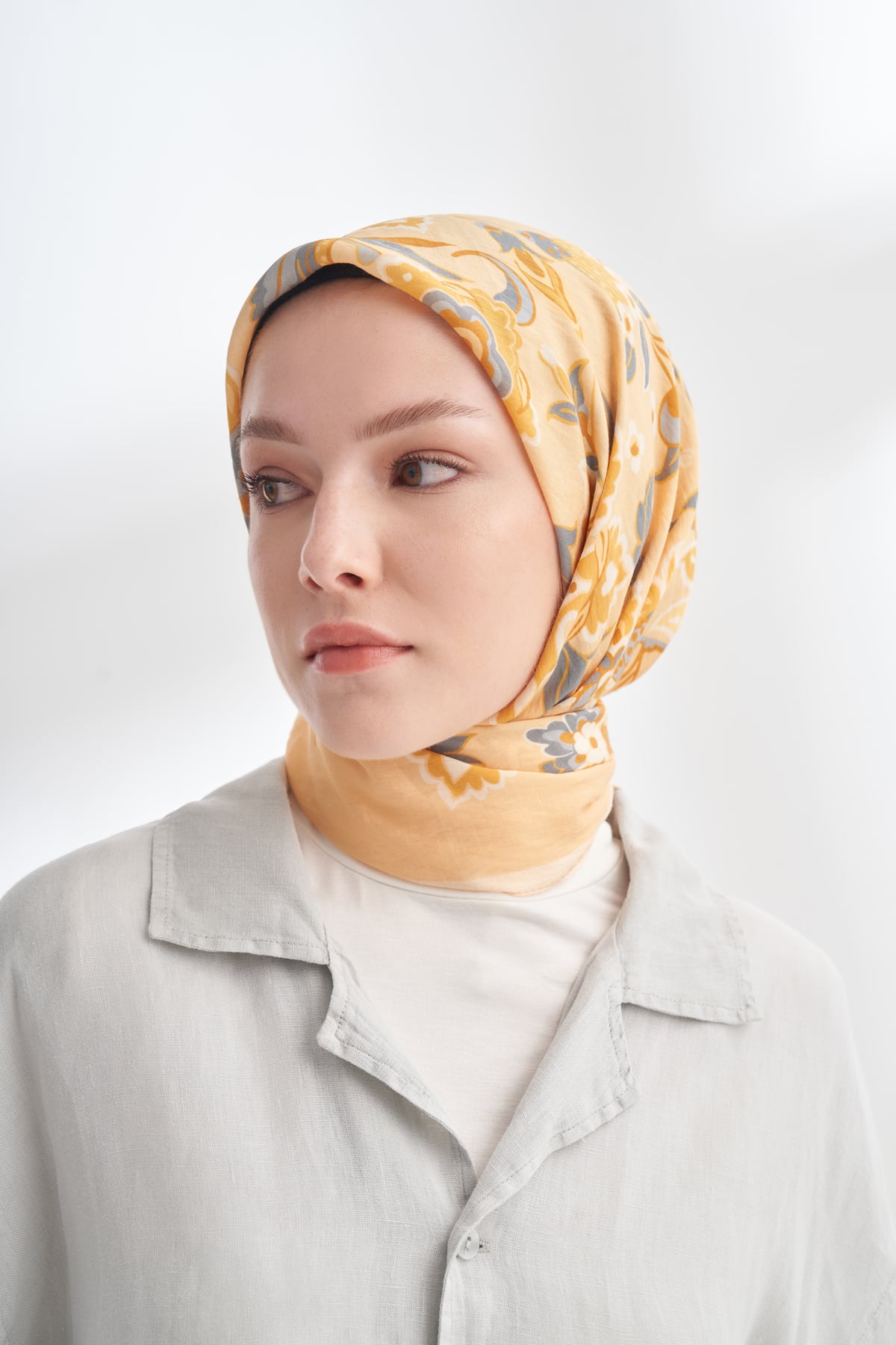 ANATOLIAN BLOOM DESEN THE TENCEL EDIT EŞARP - BUTTER