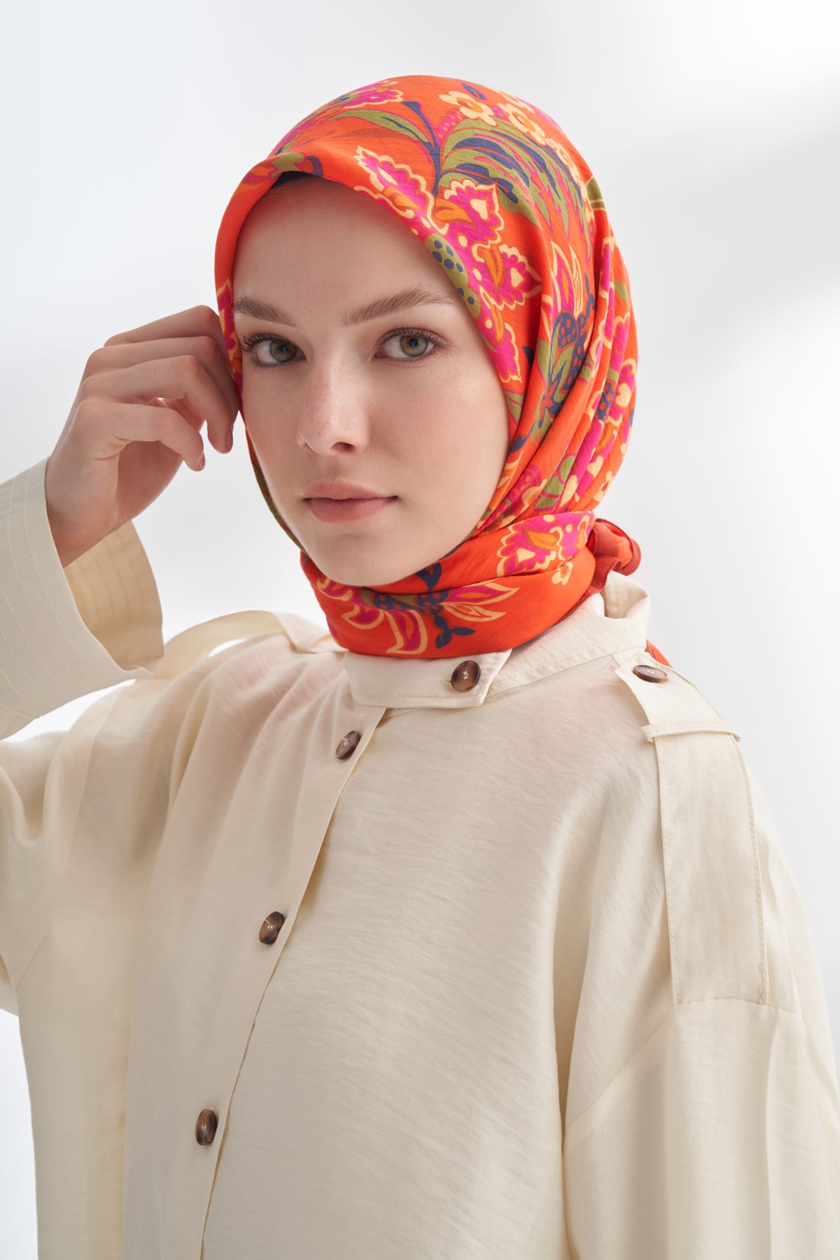 ANATOLIAN BLOOM DESEN THE TENCEL EDIT EŞARP - ORANGE