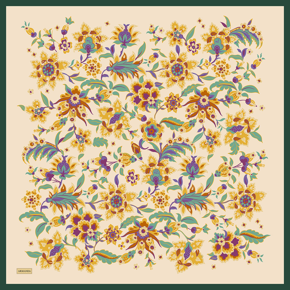 ANATOLIAN BLOOM DESEN THE TENCEL EDIT EŞARP - ÇAM YEŞİLİ