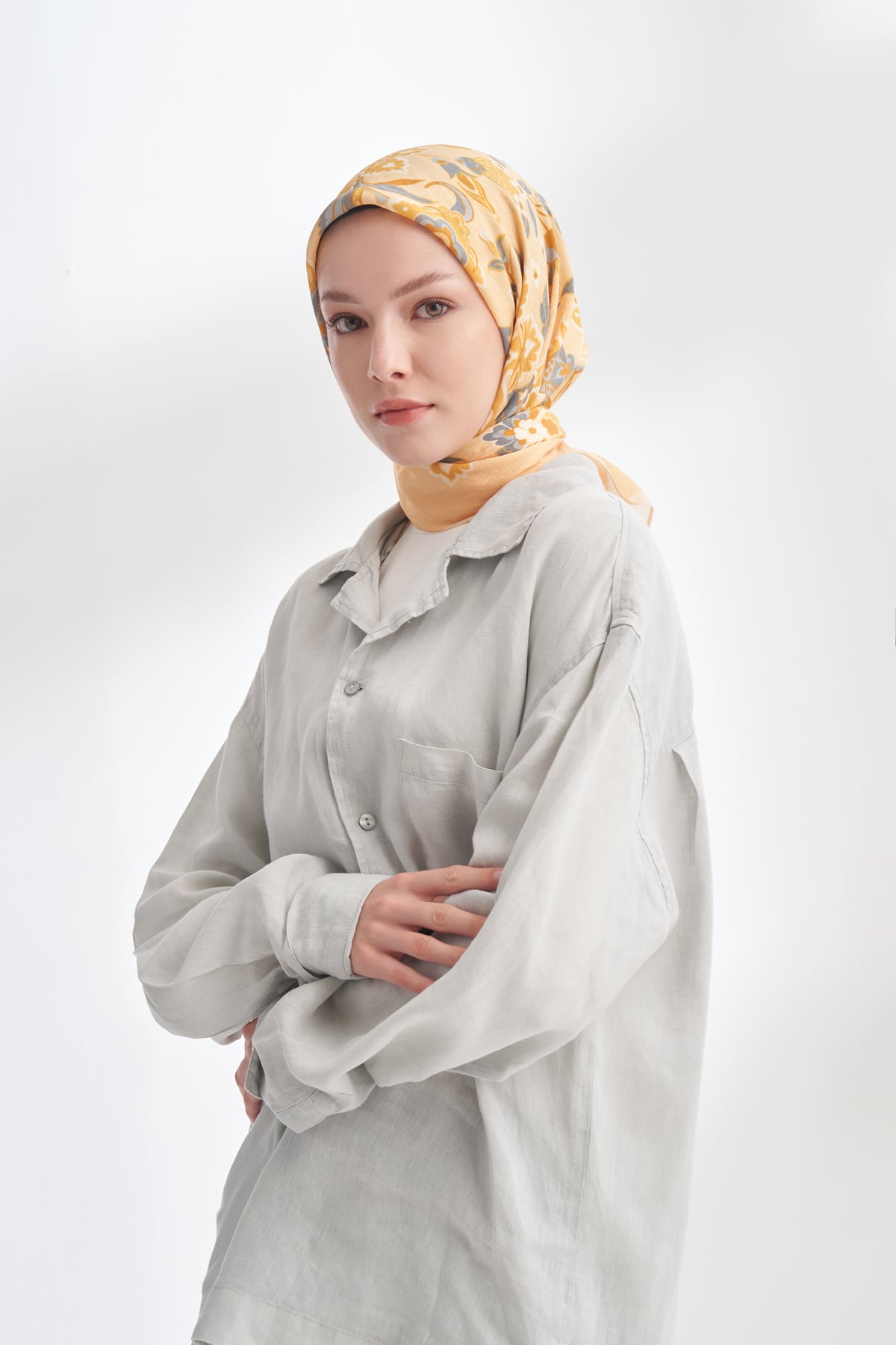 ANATOLIAN BLOOM DESEN THE TENCEL EDIT EŞARP - BUTTER