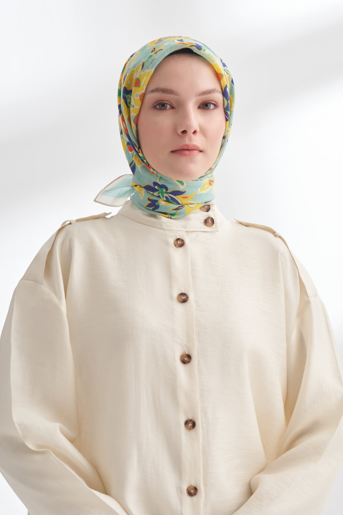 ANATOLIAN BLOOM DESEN THE TENCEL EDIT EŞARP - MİNT YEŞİLİ