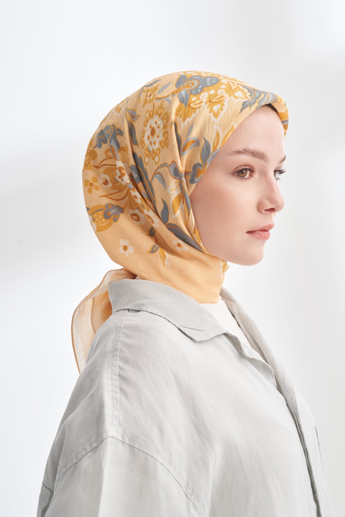 ANATOLIAN BLOOM DESEN THE TENCEL EDIT EŞARP - BUTTER