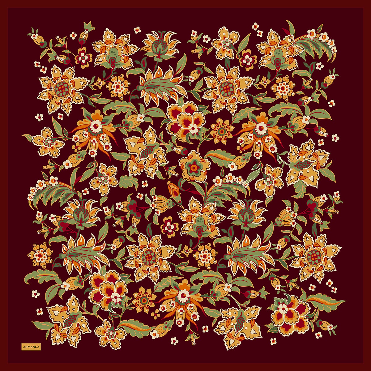 ANATOLIAN BLOOM DESEN THE TENCEL EDIT EŞARP - BORDO