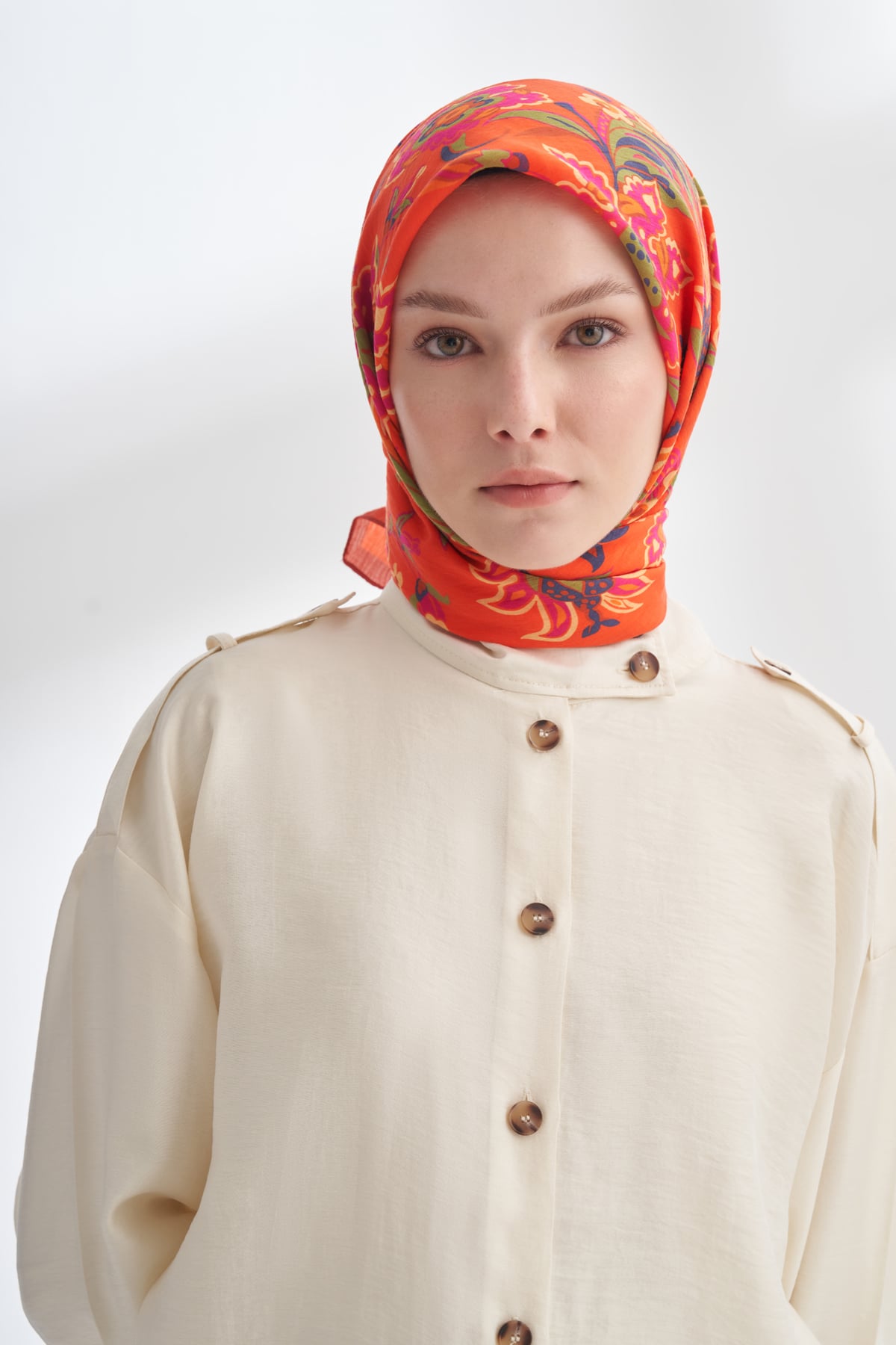ANATOLIAN BLOOM DESEN THE TENCEL EDIT EŞARP - ORANGE