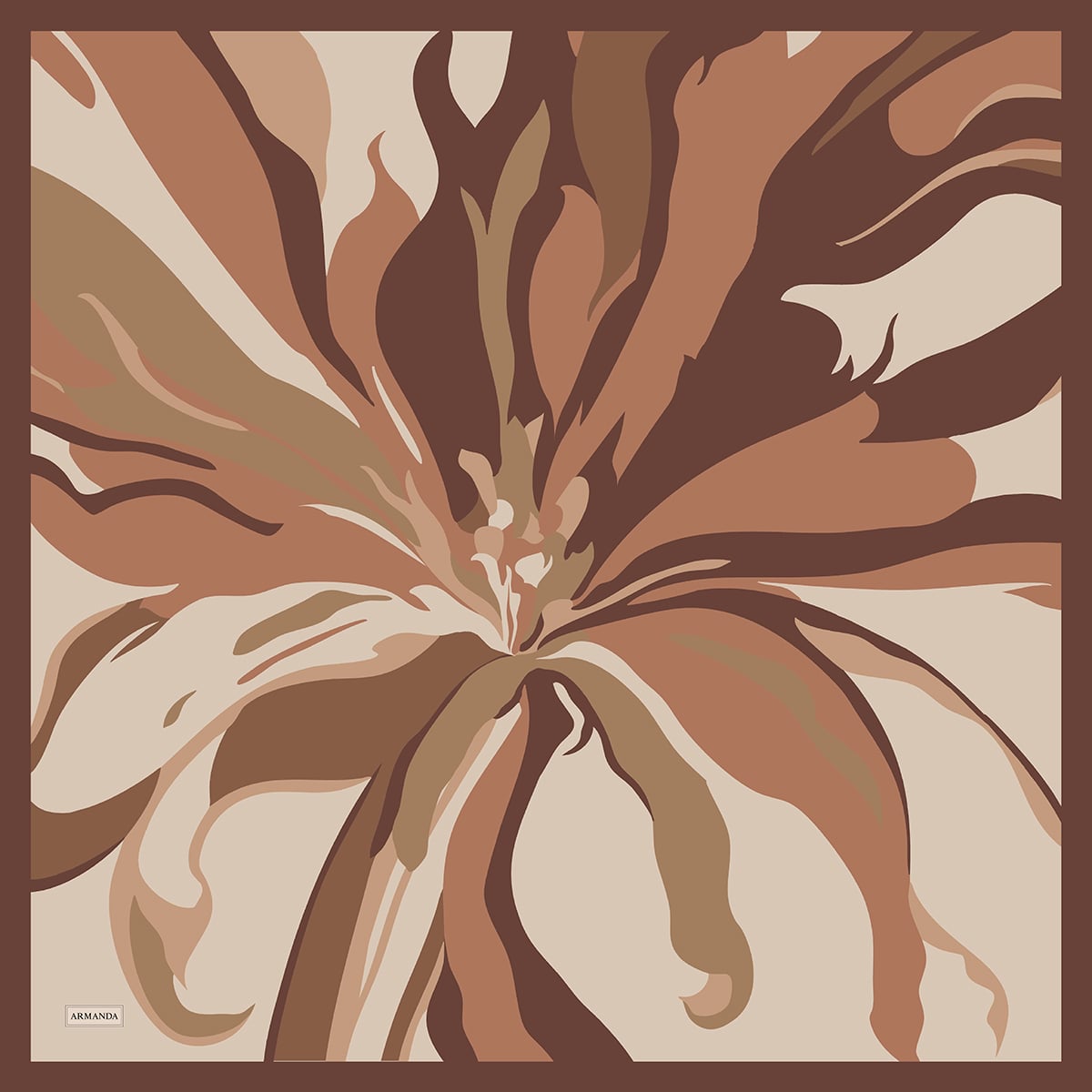 BLOOM FLOW DESEN THE TENCEL EDIT EŞARP - ALMOND