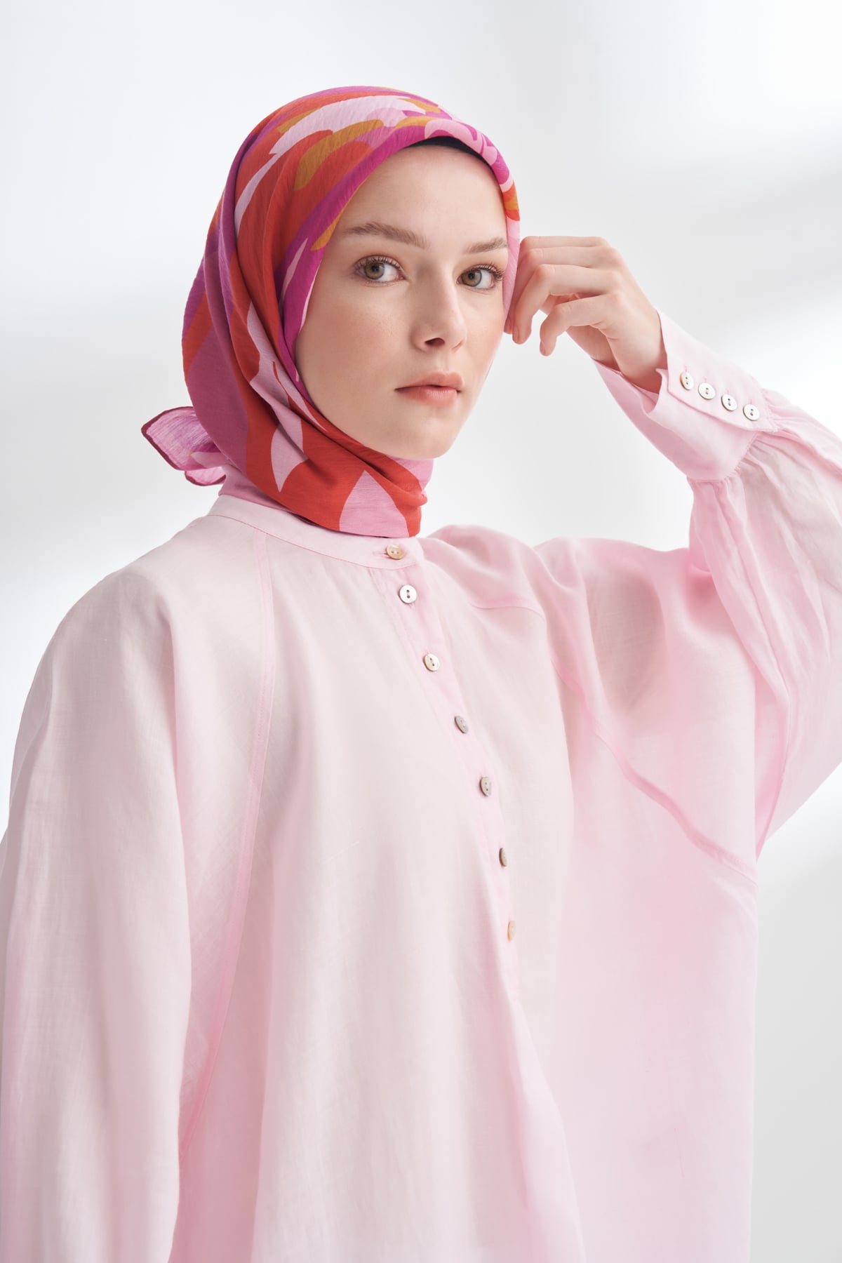 BLOOM FLOW DESEN THE TENCEL EDIT EŞARP - GÜL KURUSU
