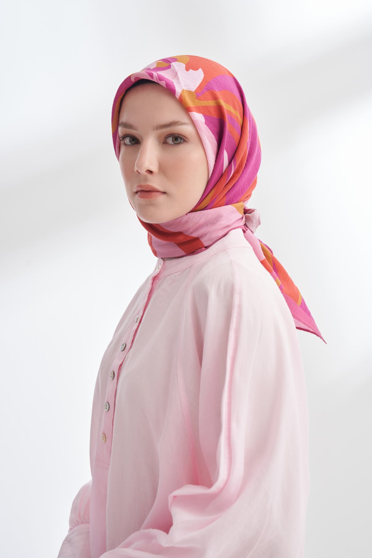 BLOOM FLOW DESEN THE TENCEL EDIT EŞARP - GÜL KURUSU