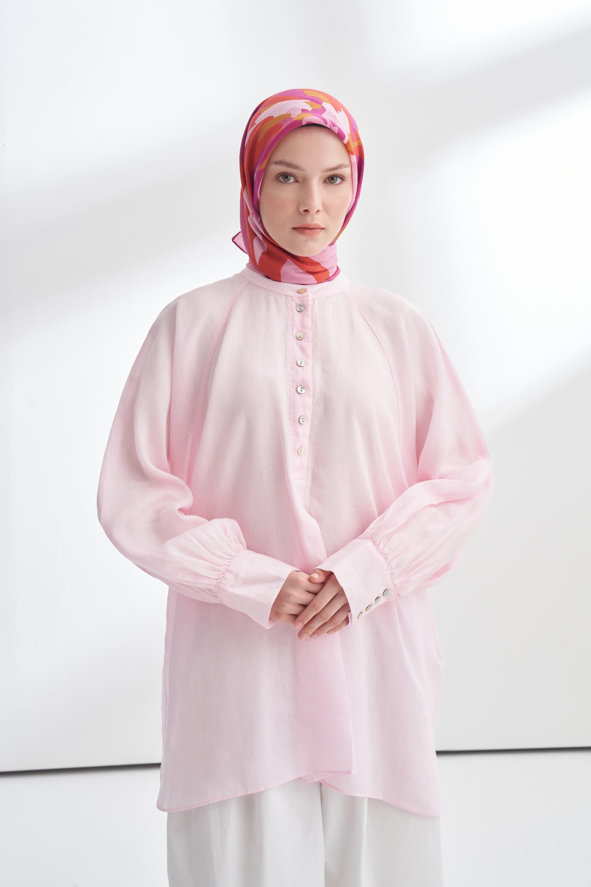 BLOOM FLOW DESEN THE TENCEL EDIT EŞARP - GÜL KURUSU