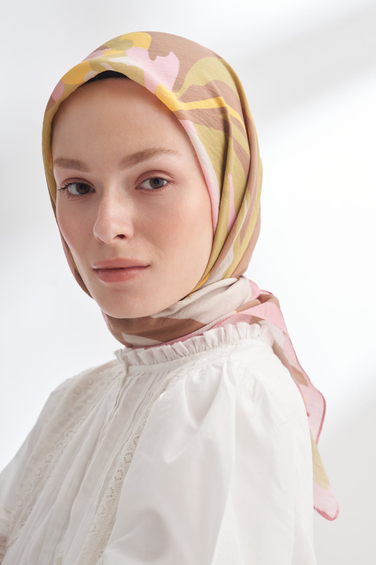 BLOOM FLOW DESEN THE TENCEL EDIT EŞARP - PUDRA